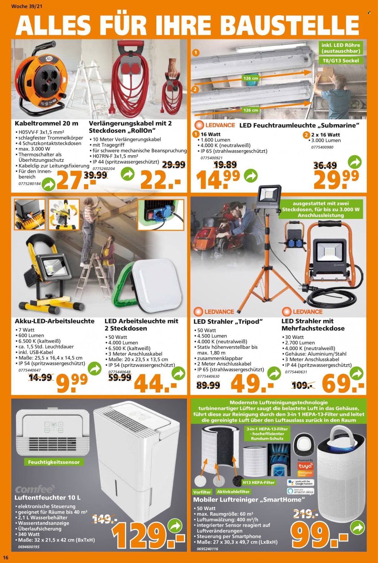 Globus Baumarkt Prospekte  - 27.09.2021 - 2.10.2021. Seite 16