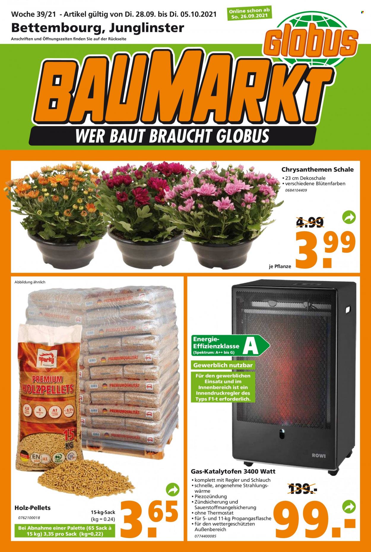 Globus Baumarkt Prospekte  - 28.09.2021 - 5.10.2021. Seite 1