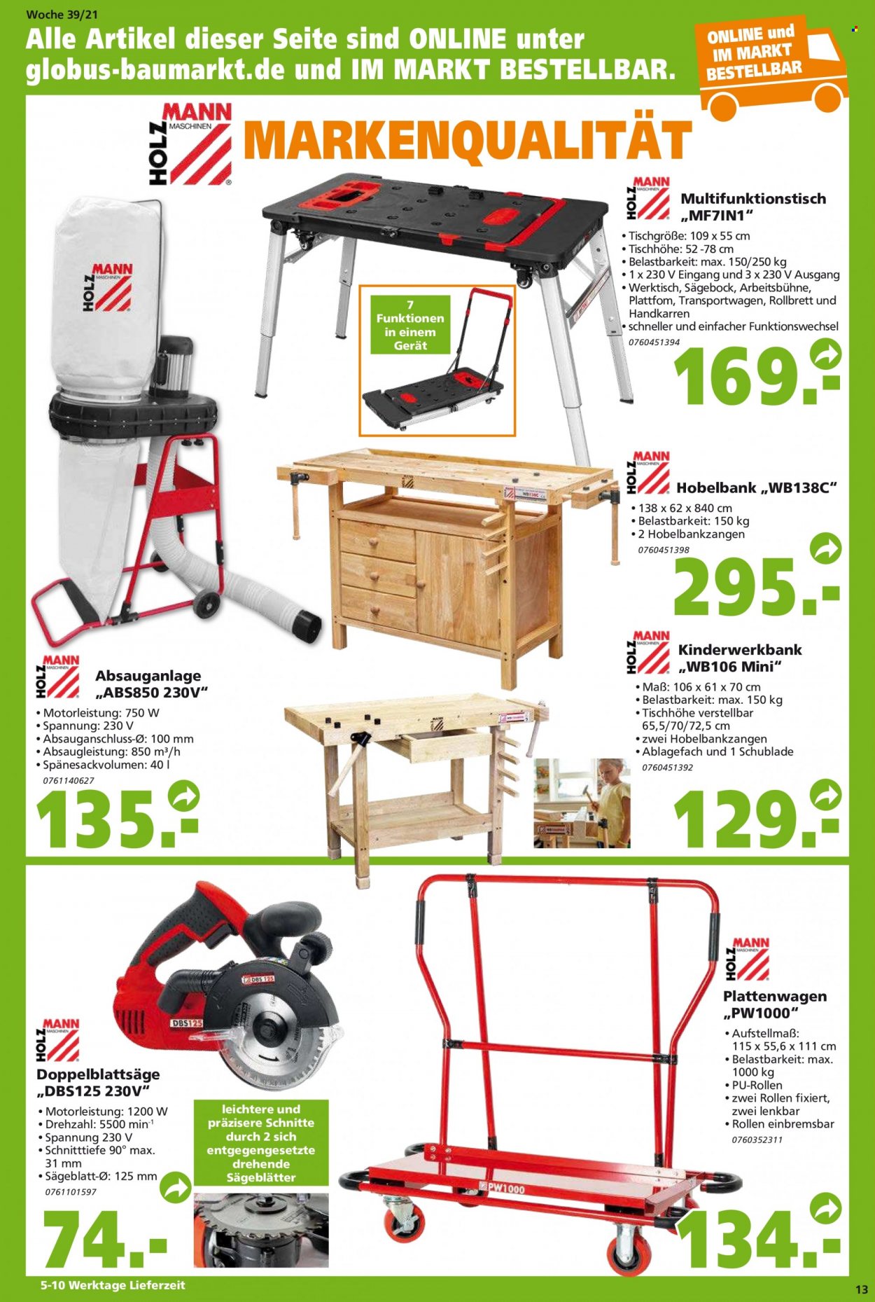Globus Baumarkt Prospekte  - 28.09.2021 - 5.10.2021. Seite 13