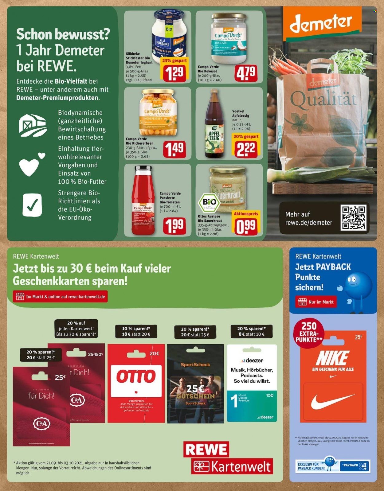 REWE Prospekte  - 27.09.2021 - 2.10.2021. Seite 15