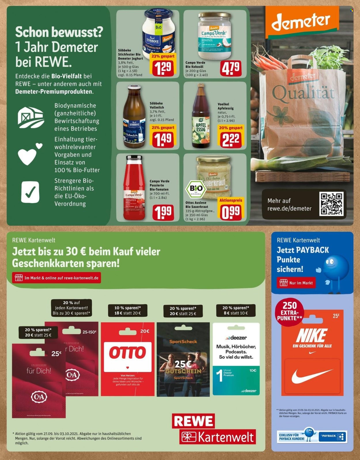 REWE Prospekte  - 27.09.2021 - 2.10.2021. Seite 15