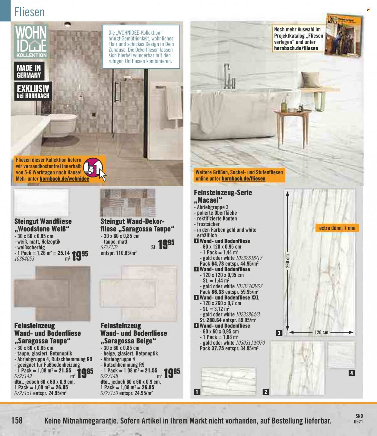 Hornbach Prospekte  - 28.09.2021 - 27.10.2021. Seite 158