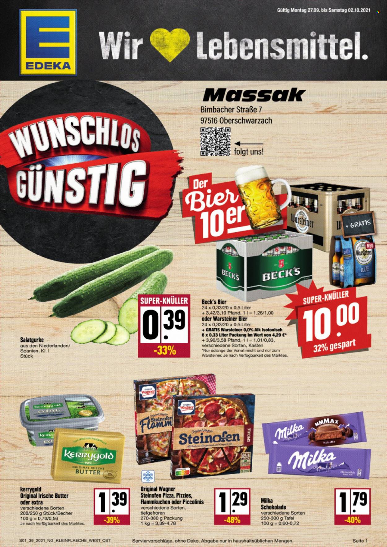 Edeka Prospekte  - 27.09.2021 - 2.10.2021. Seite 1