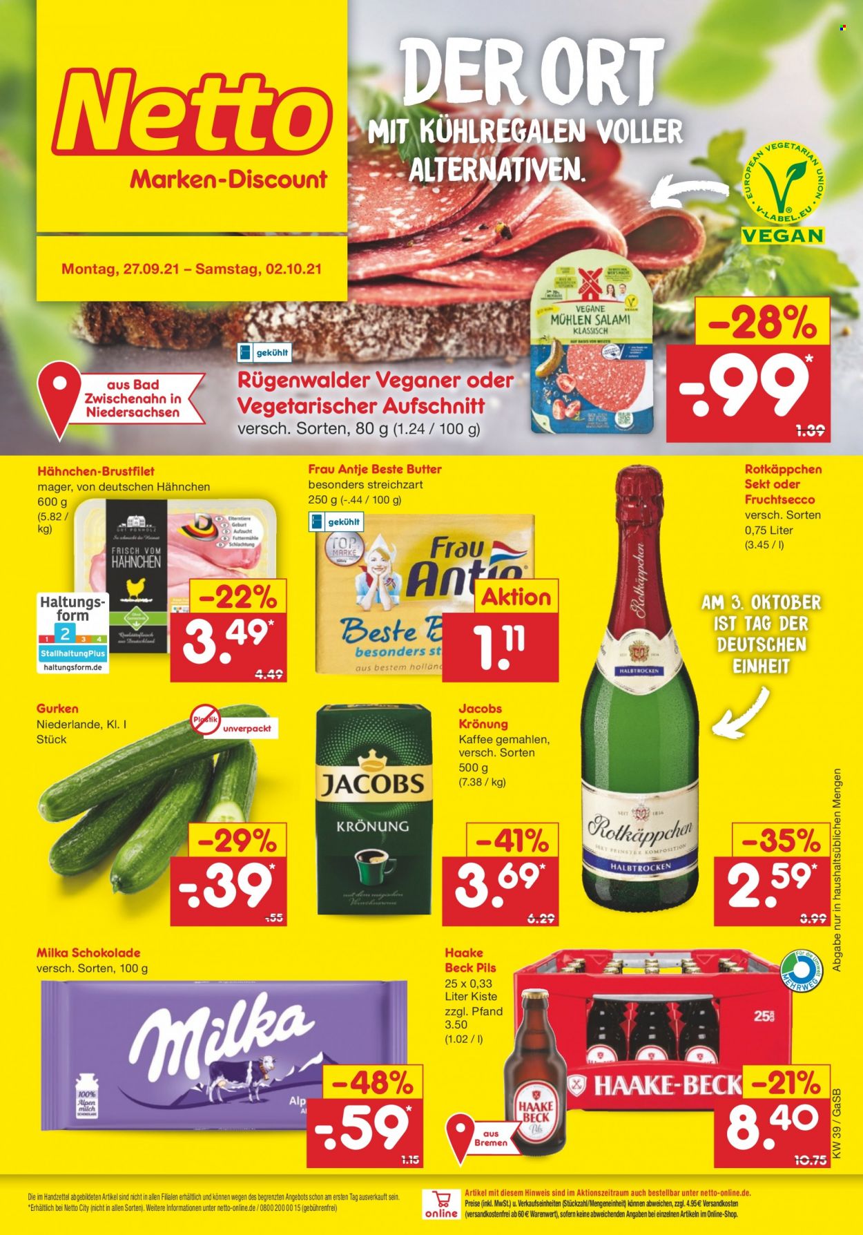 Netto Marken-Discount Prospekte  - 27.09.2021 - 2.10.2021. Seite 1
