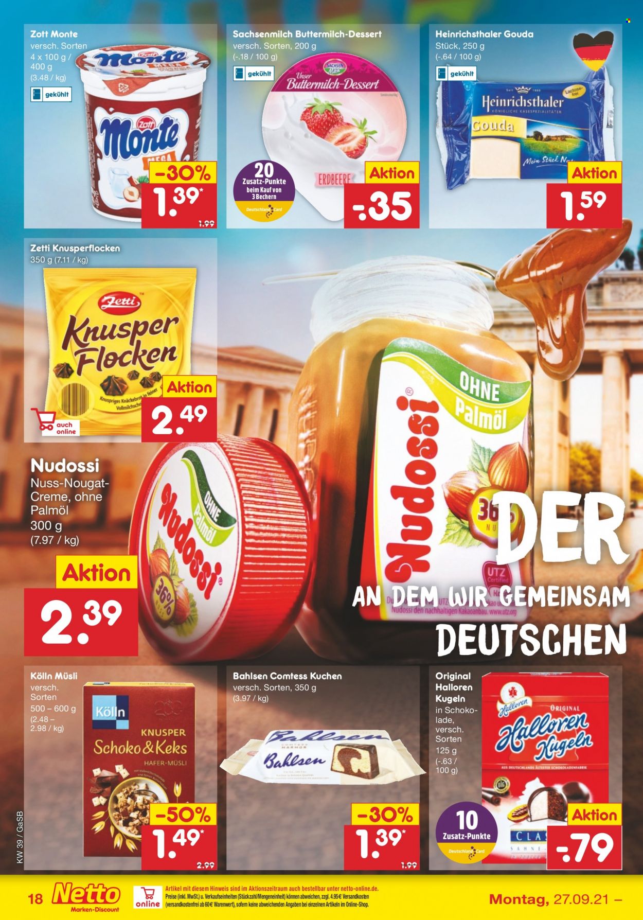 Netto Marken-Discount Prospekte  - 27.09.2021 - 2.10.2021. Seite 18