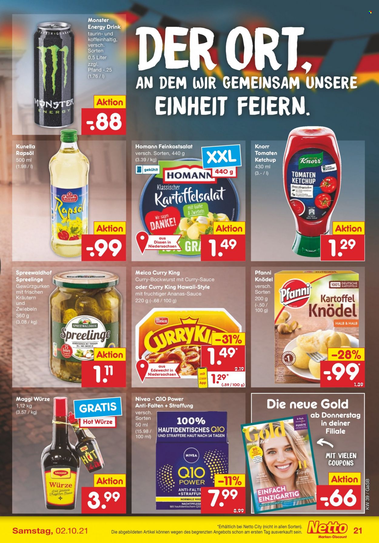 Netto Marken-Discount Prospekte  - 27.09.2021 - 2.10.2021. Seite 21