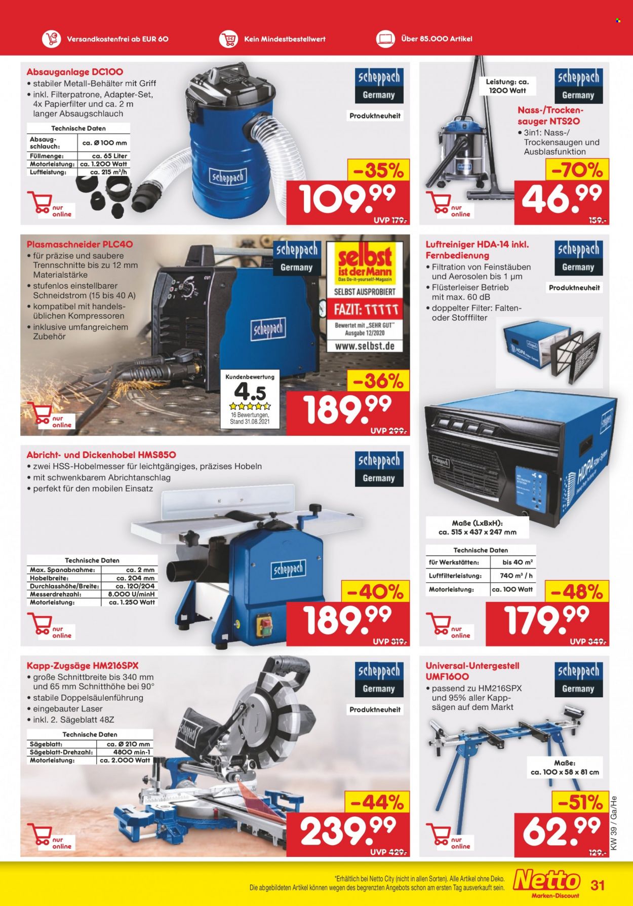 Netto Marken-Discount Prospekte  - 27.09.2021 - 2.10.2021. Seite 31