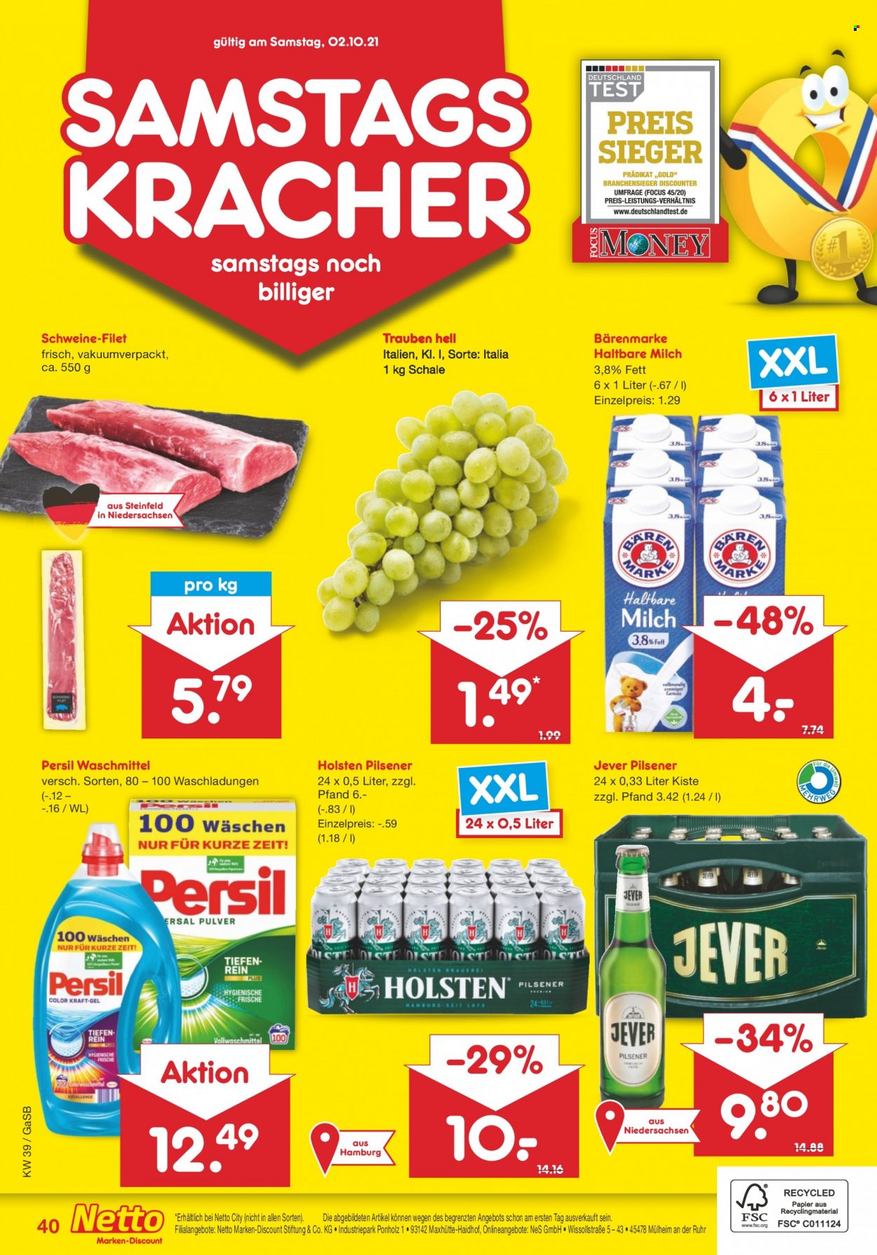 Netto Marken-Discount Prospekte  - 27.09.2021 - 2.10.2021. Seite 40