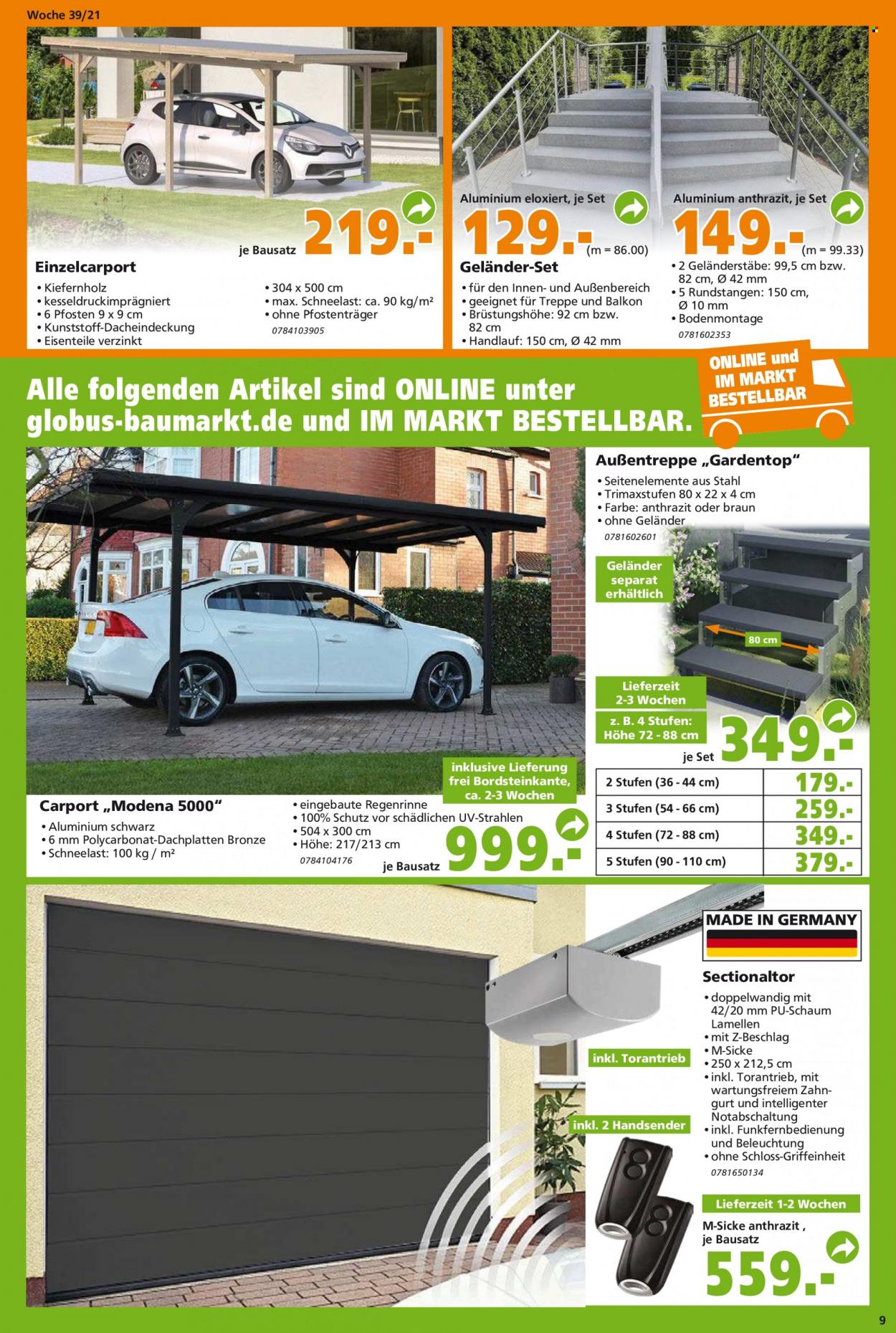 Globus Baumarkt Prospekte  - 27.09.2021 - 2.10.2021. Seite 9