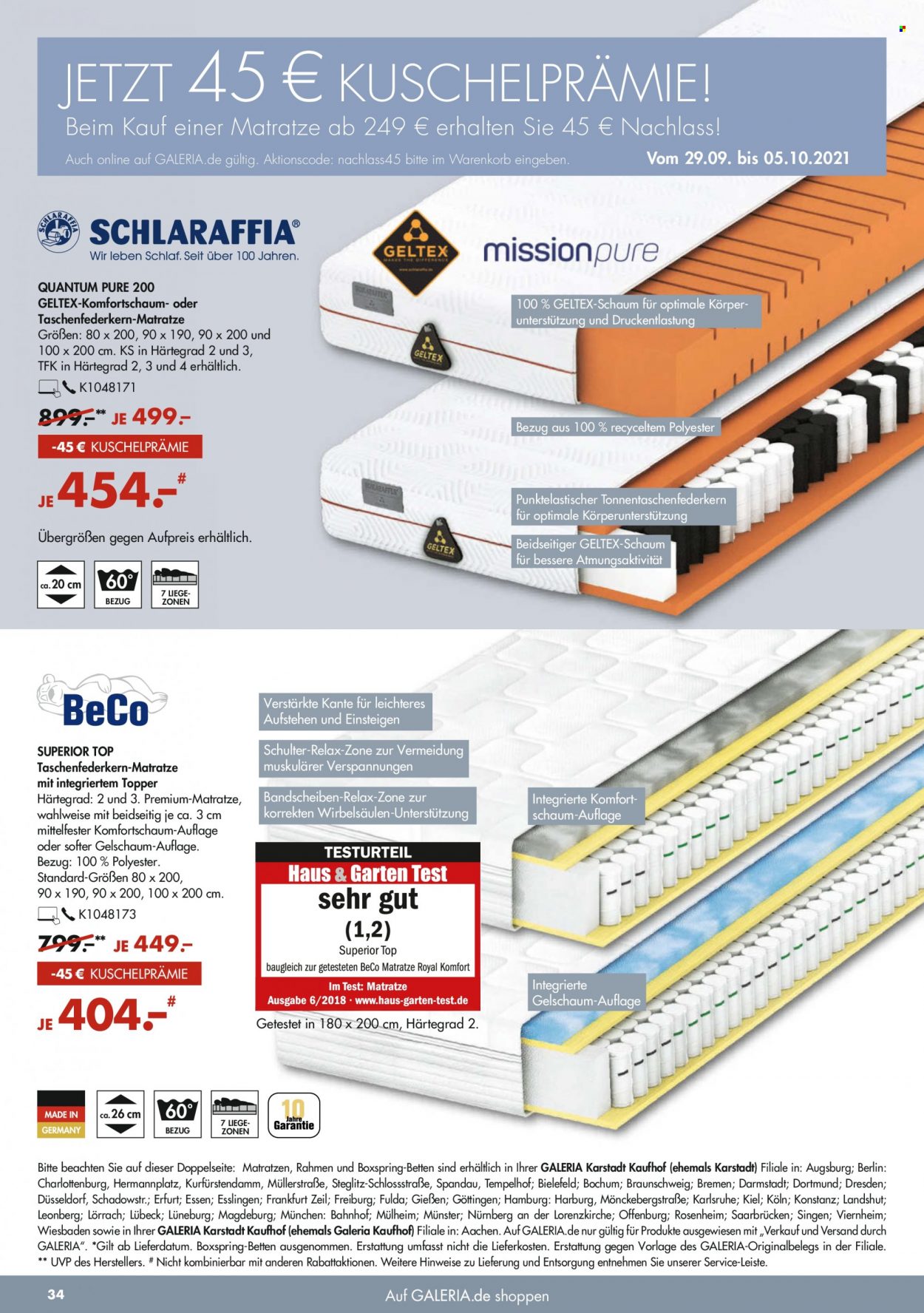 GALERIA Karstadt Kaufhof Prospekte  - 29.09.2021 - 5.10.2021. Seite 34
