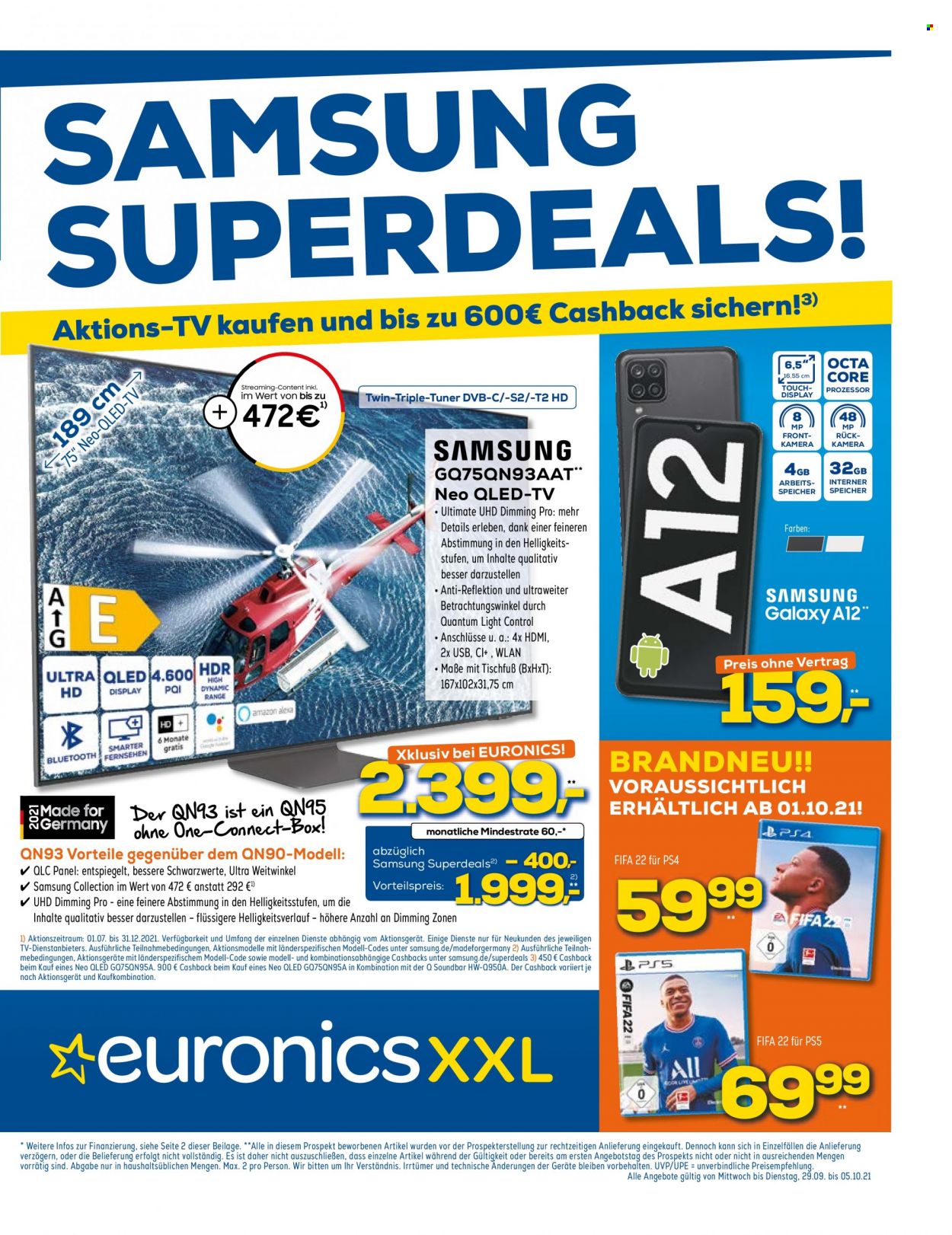 Euronics Prospekte  - 29.09.2021 - 5.10.2021. Seite 1