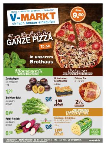 Prospekte V-Markt - 11.10.2021 - 13.10.2021.