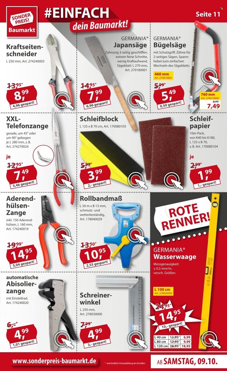 Sonderpreis-Baumarkt Prospekte  - 9.10.2021 - 15.10.2021. Seite 13