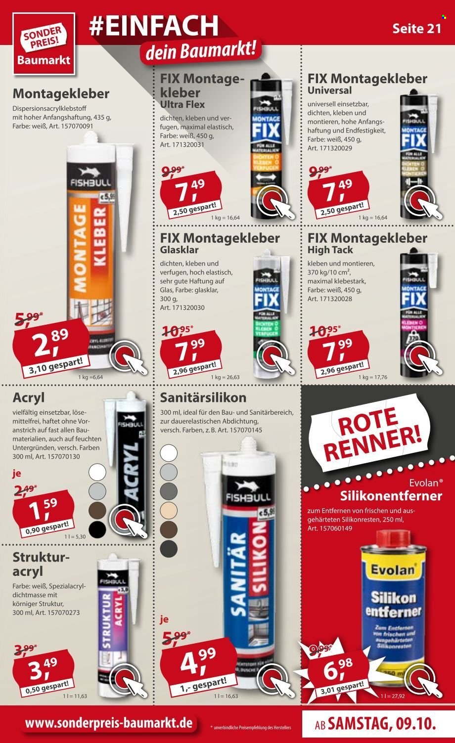 Sonderpreis-Baumarkt Prospekte  - 9.10.2021 - 15.10.2021. Seite 23