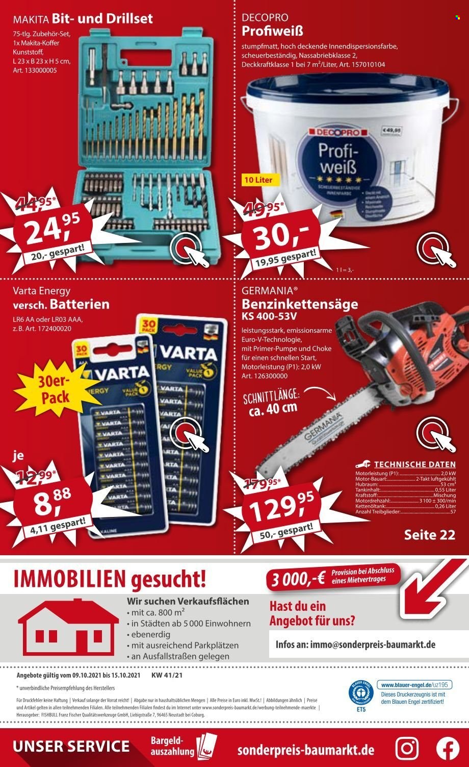 Sonderpreis-Baumarkt Prospekte  - 9.10.2021 - 15.10.2021. Seite 24