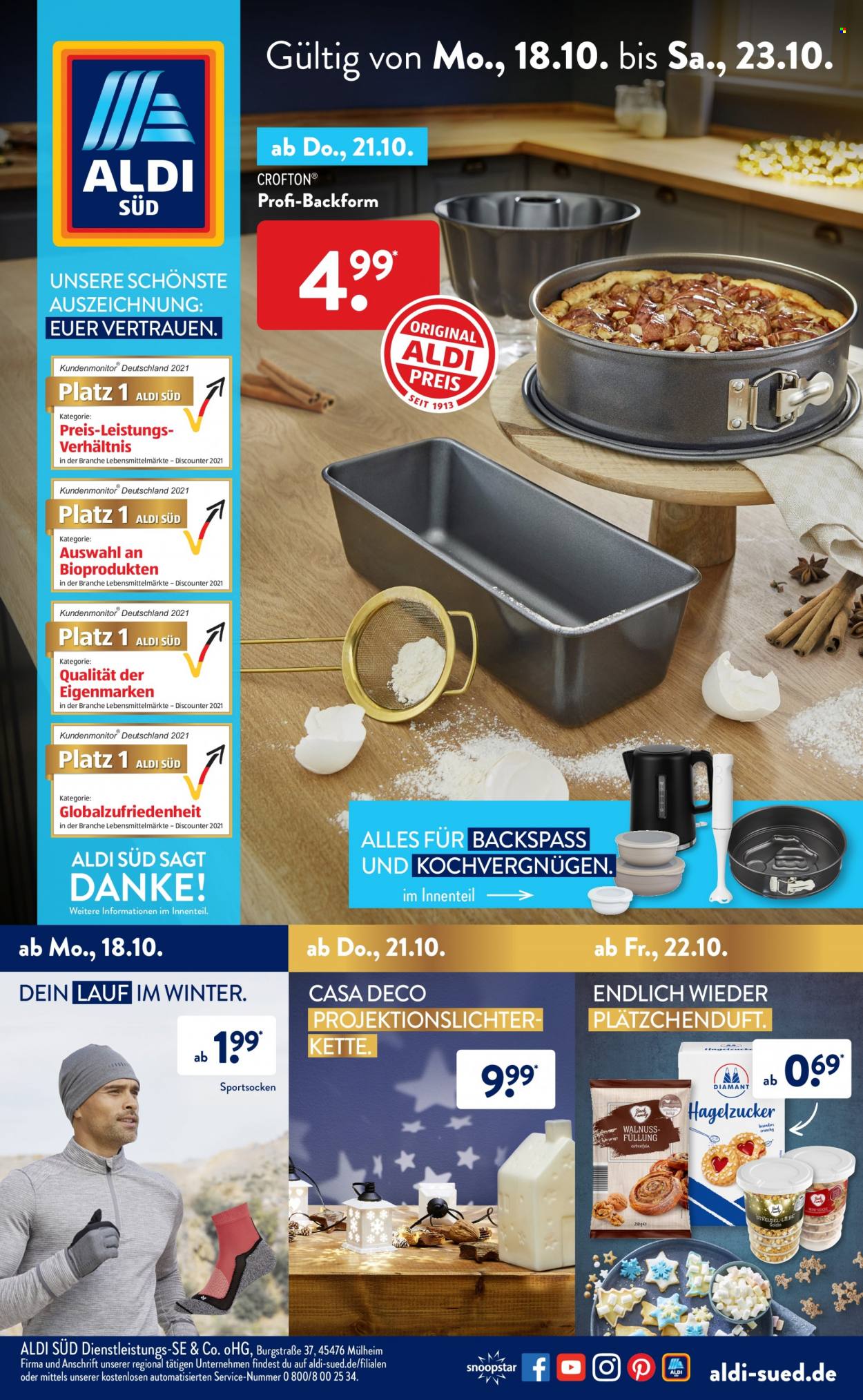 ALDI SÜD Prospekte  - 18.10.2021 - 23.10.2021. Seite 1
