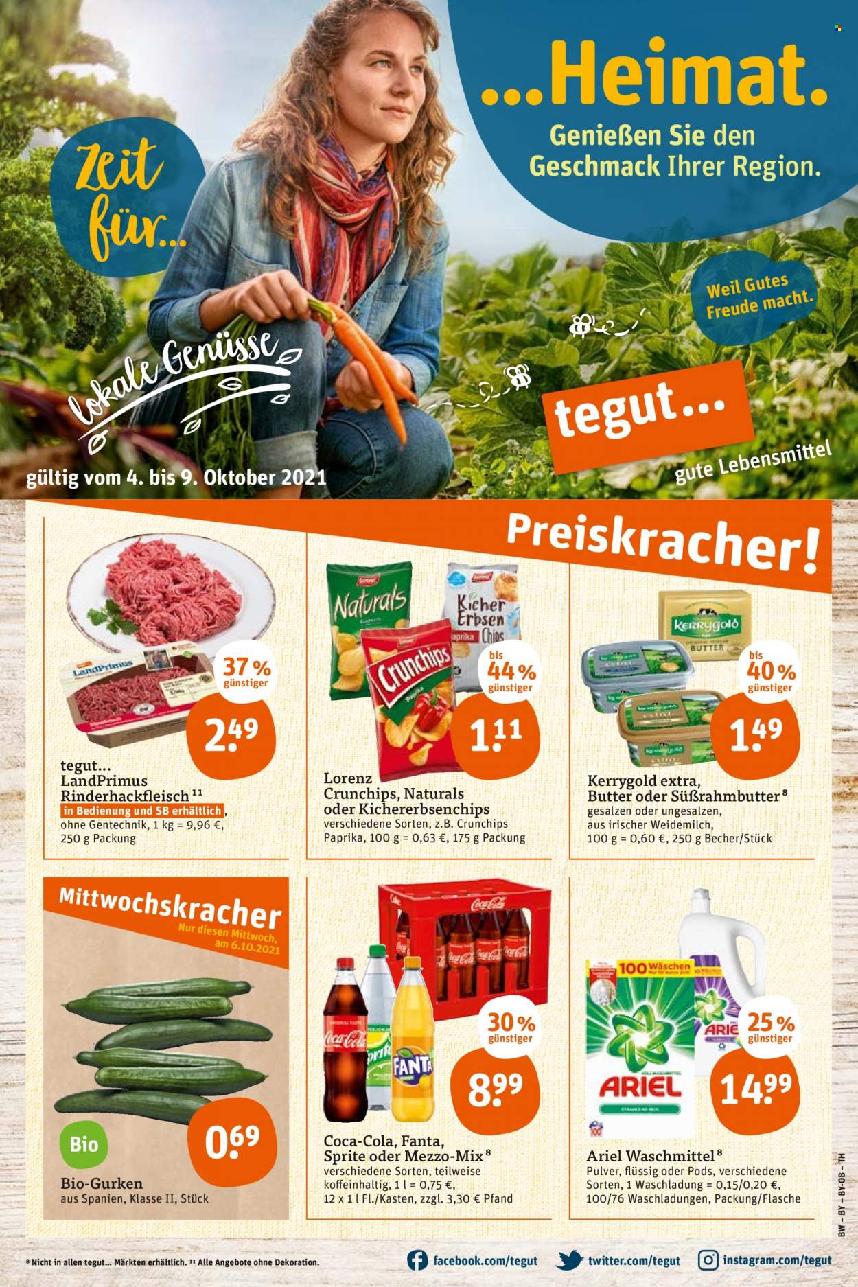 tegut... Prospekte  - 4.10.2021 - 9.10.2021. Seite 1