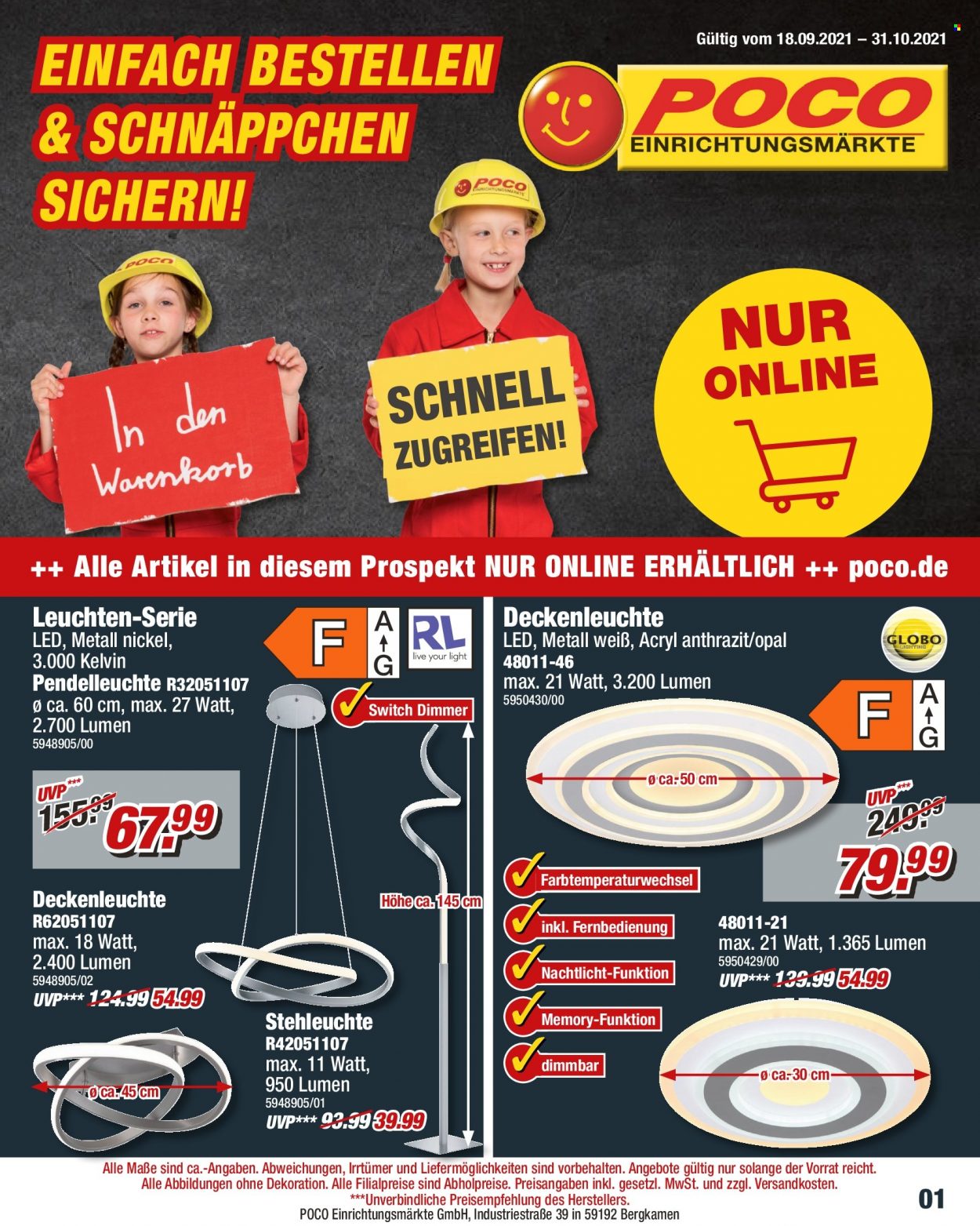 Poco Prospekte  - 18.09.2021 - 31.10.2021. Seite 1