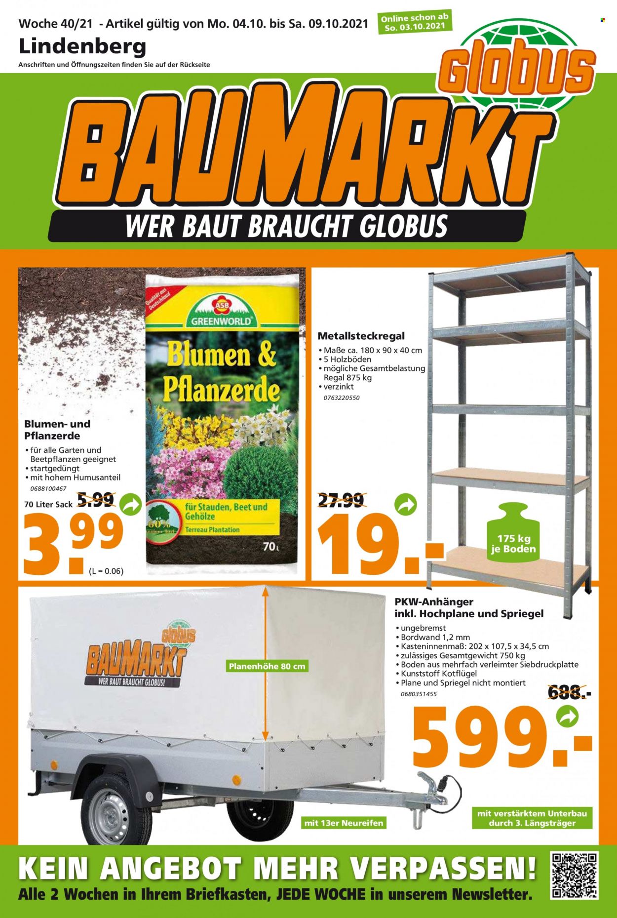 Globus Baumarkt Prospekte  - 4.10.2021 - 9.10.2021. Seite 1