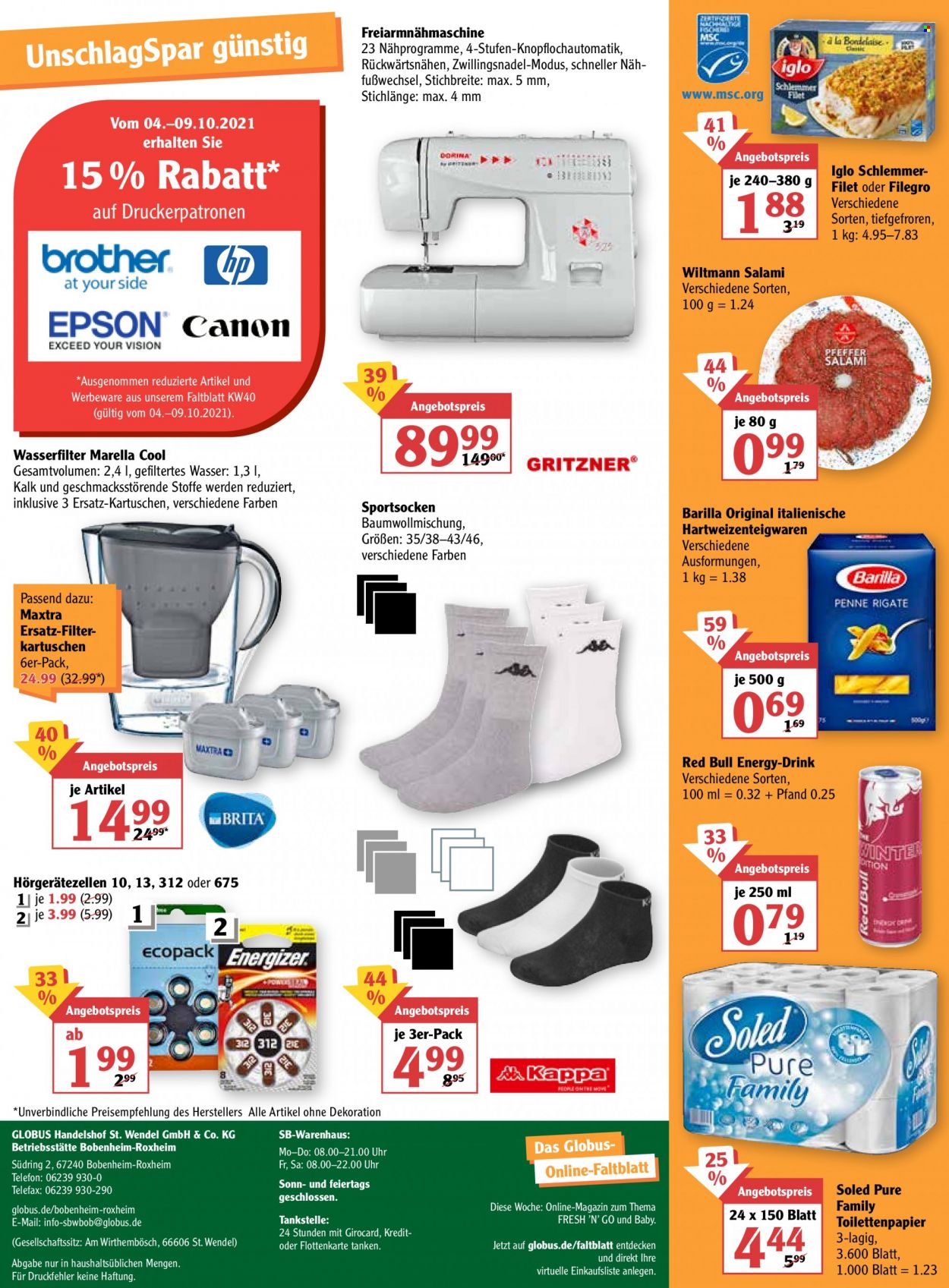 Globus Prospekte  - 4.10.2021 - 9.10.2021. Seite 34
