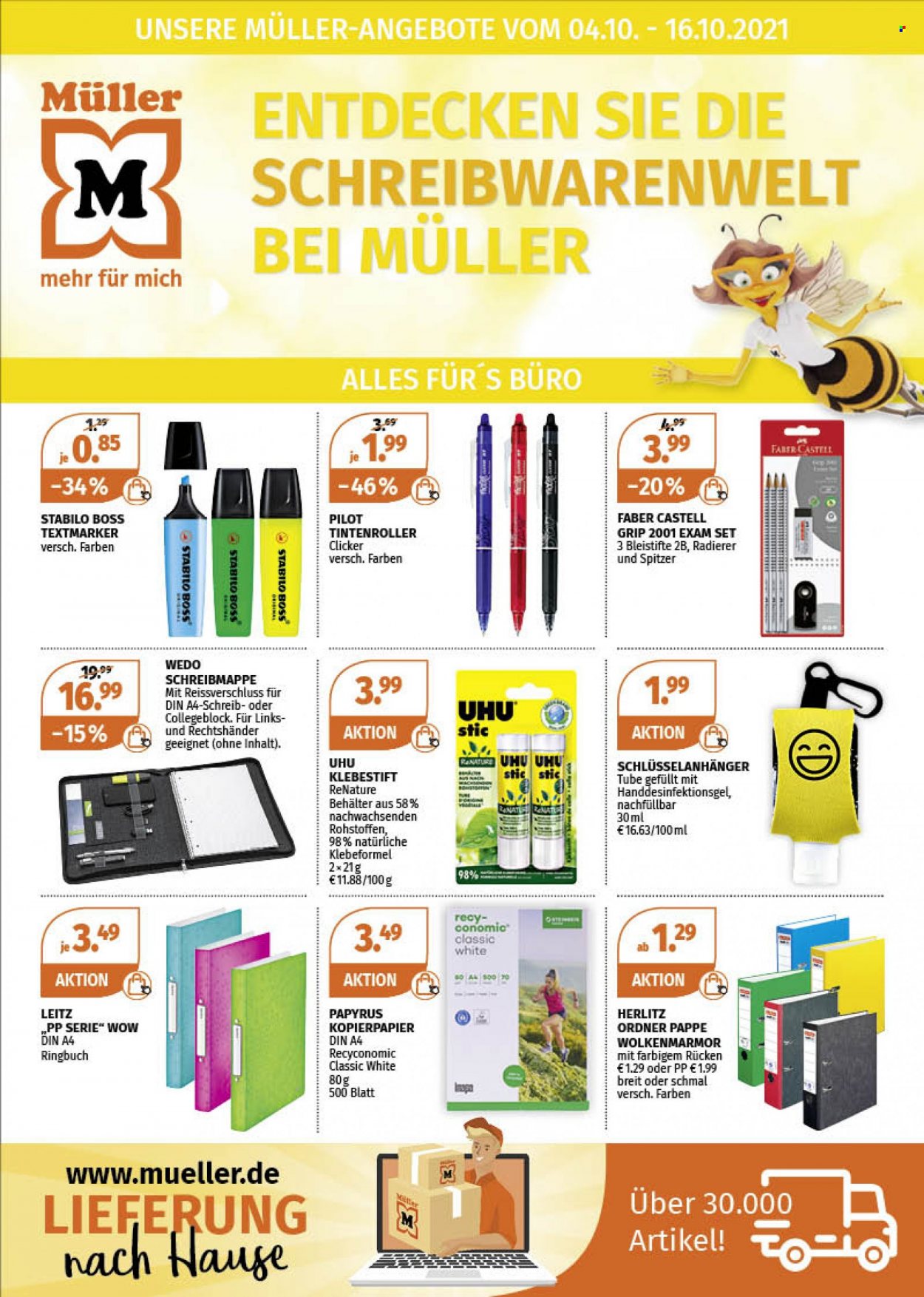 Müller Prospekte  - 4.10.2021 - 16.10.2021. Seite 1