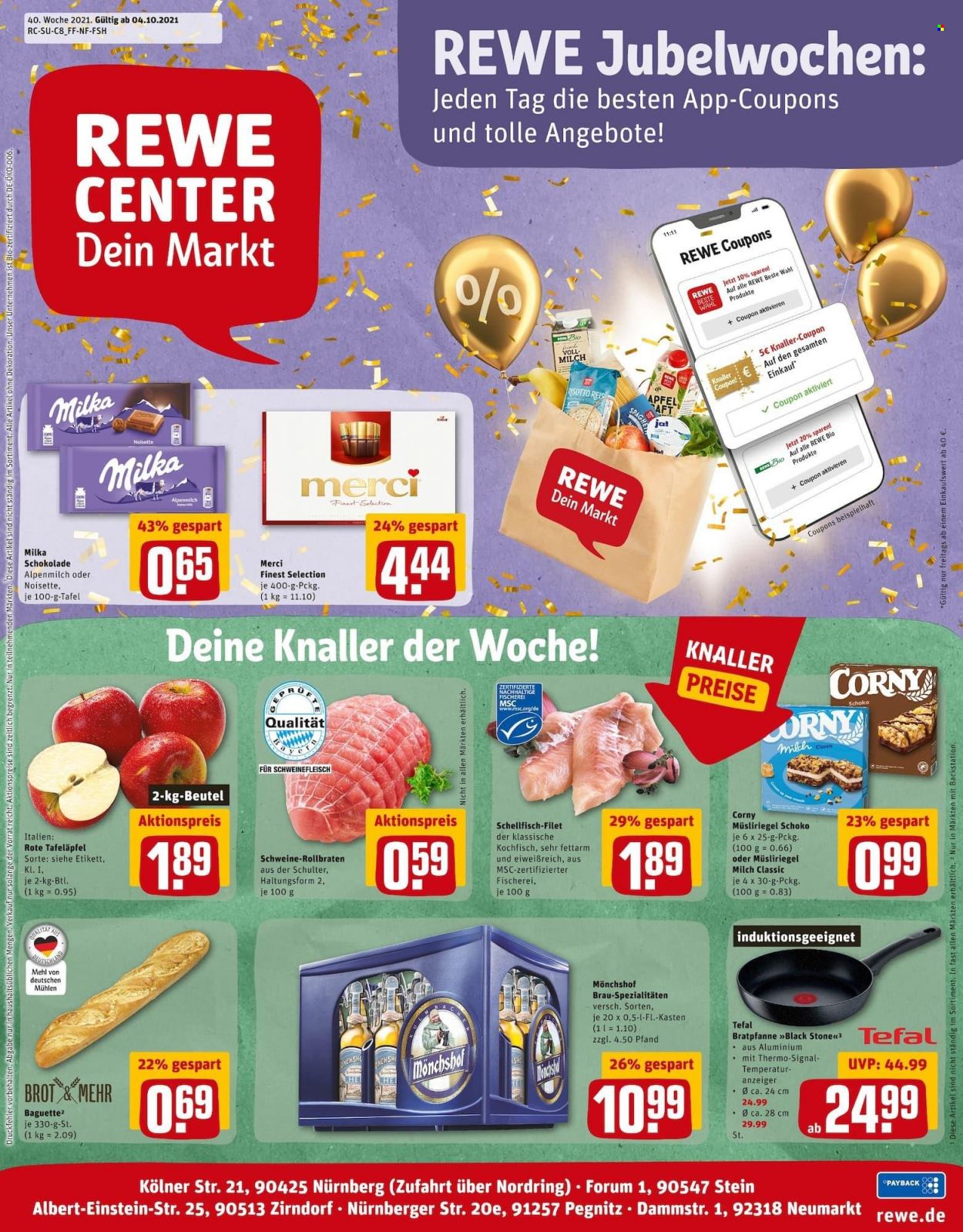 REWE Prospekte  - 4.10.2021 - 9.10.2021. Seite 1