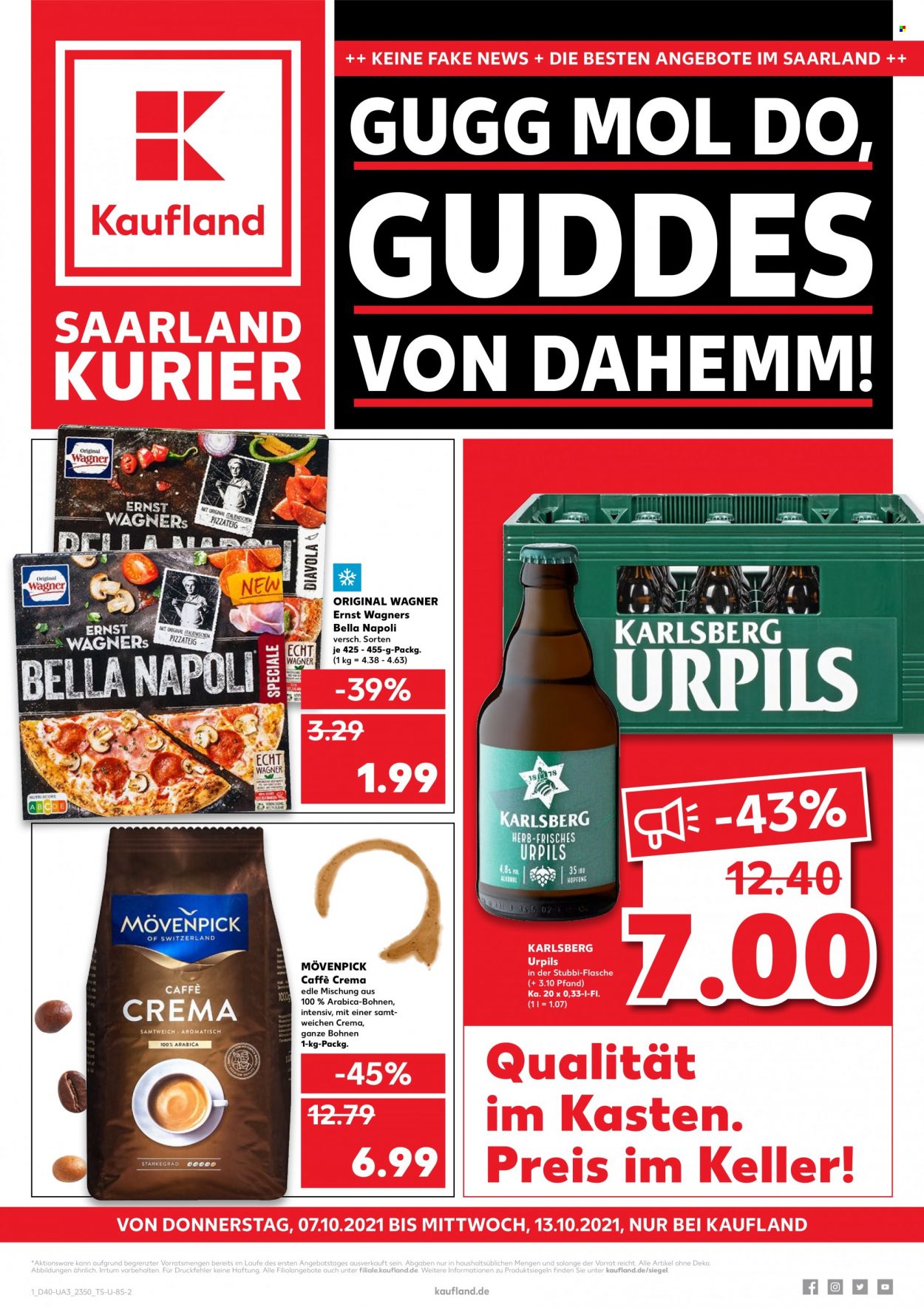 Kaufland Prospekte  - 7.10.2021 - 13.10.2021. Seite 1