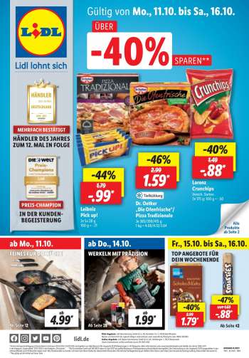 Prospekte Lidl - 11.10.2021 - 16.10.2021.