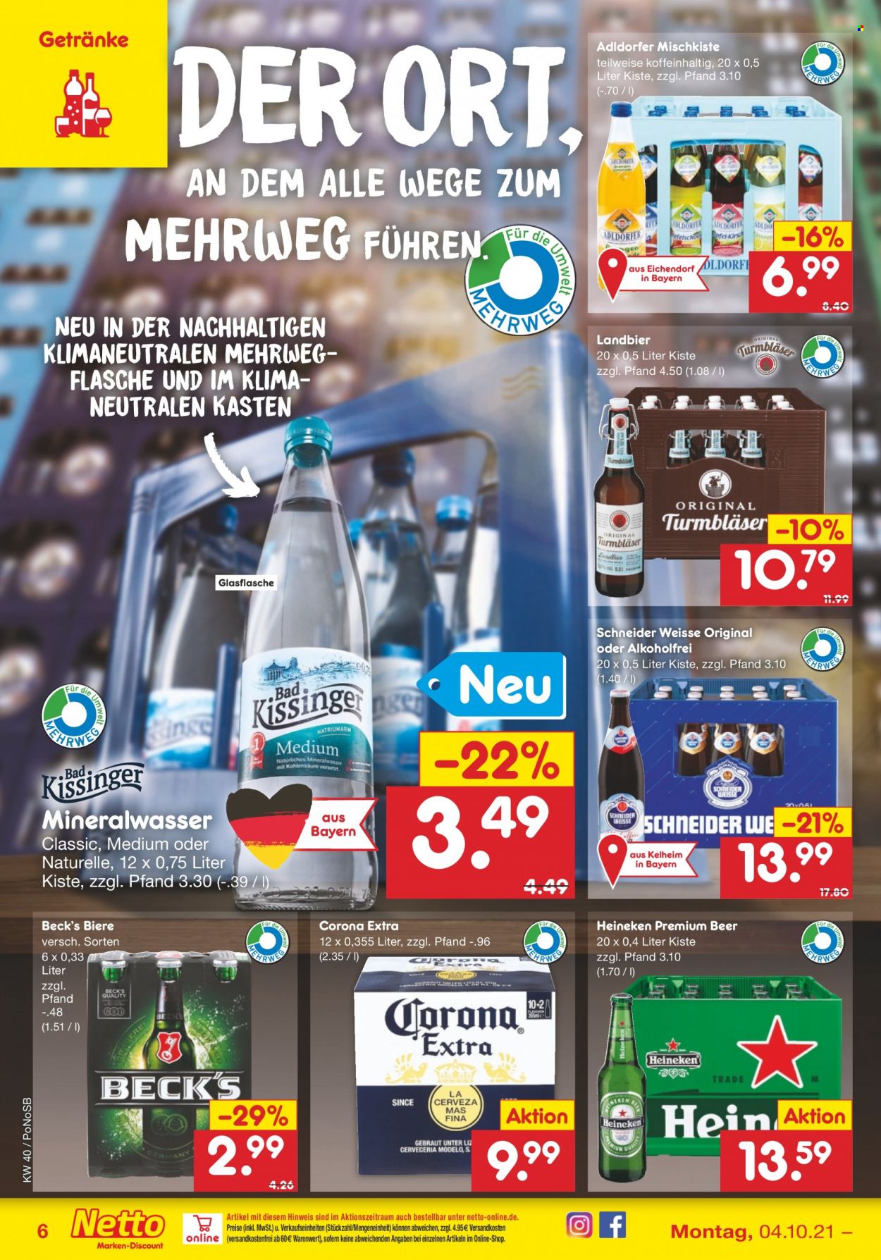 Netto Marken-Discount Prospekte  - 4.10.2021 - 9.10.2021. Seite 6
