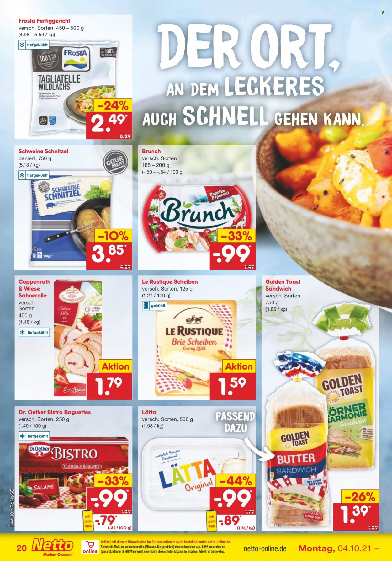 Netto Marken-Discount Prospekte  - 4.10.2021 - 9.10.2021. Seite 20