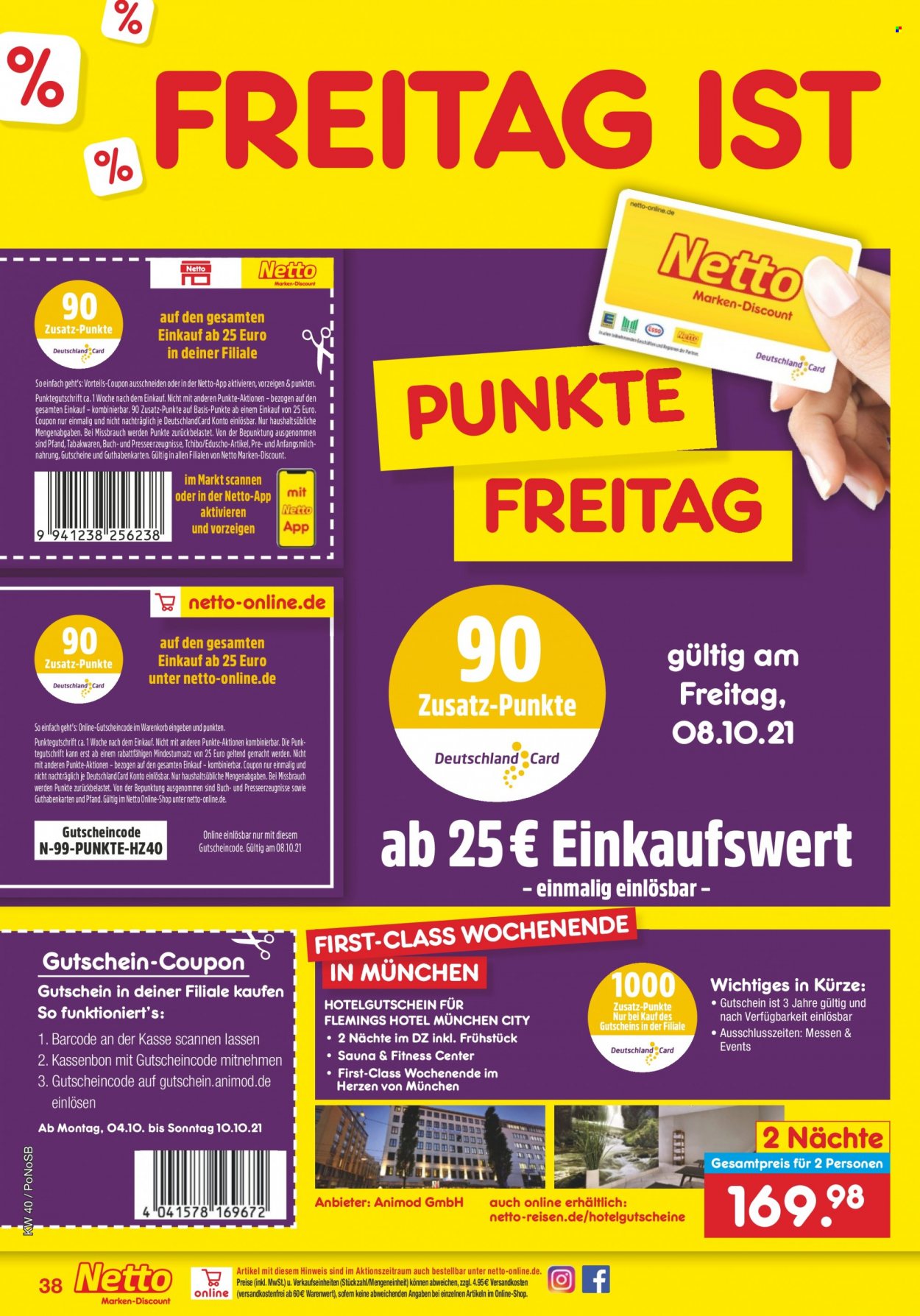 Netto Marken-Discount Prospekte  - 4.10.2021 - 9.10.2021. Seite 38