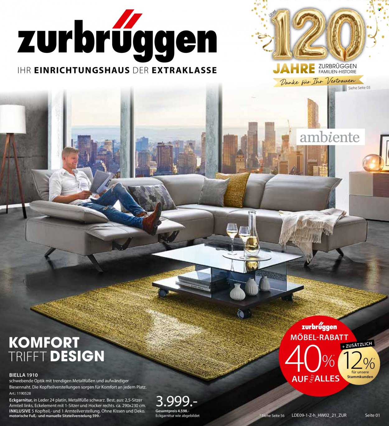 thumbnail - Prospekte Zurbrüggen - 5.10.2021 - 30.10.2021 - Produkte in Aktion - Hocker. Seite 1.