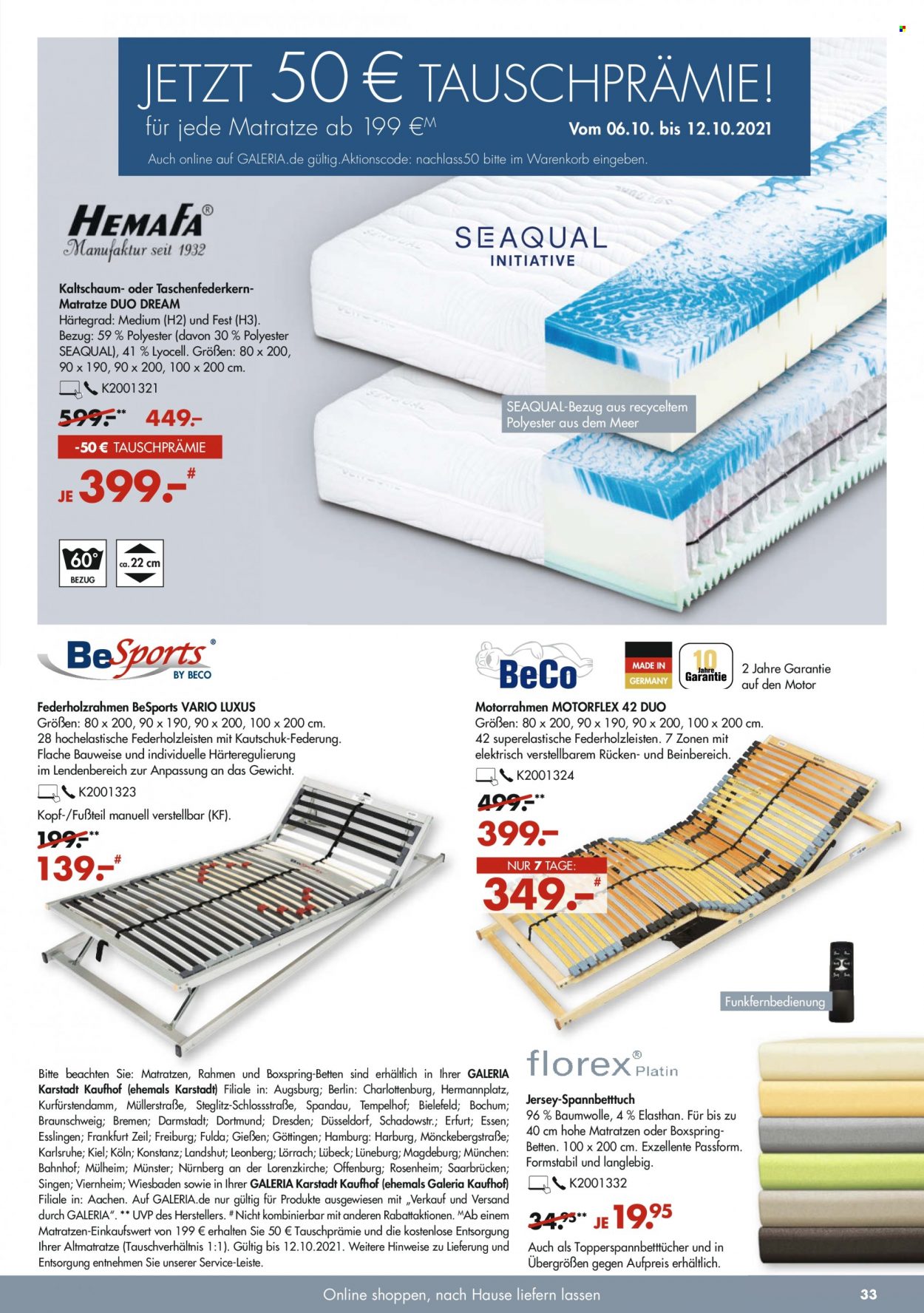 GALERIA Karstadt Kaufhof Prospekte  - 6.10.2021 - 12.10.2021. Seite 33