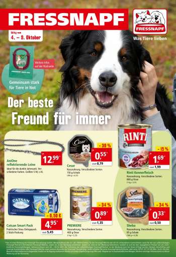 Prospekte Fressnapf - 4.10.2021 - 9.10.2021.
