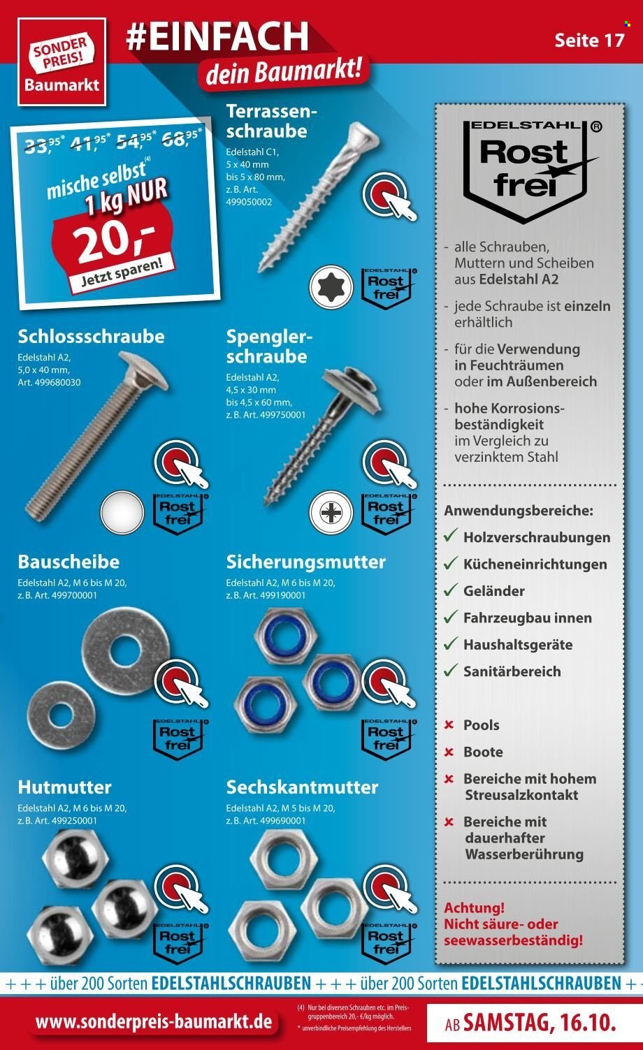 Sonderpreis-Baumarkt Prospekte  - 16.10.2021 - 22.10.2021. Seite 17