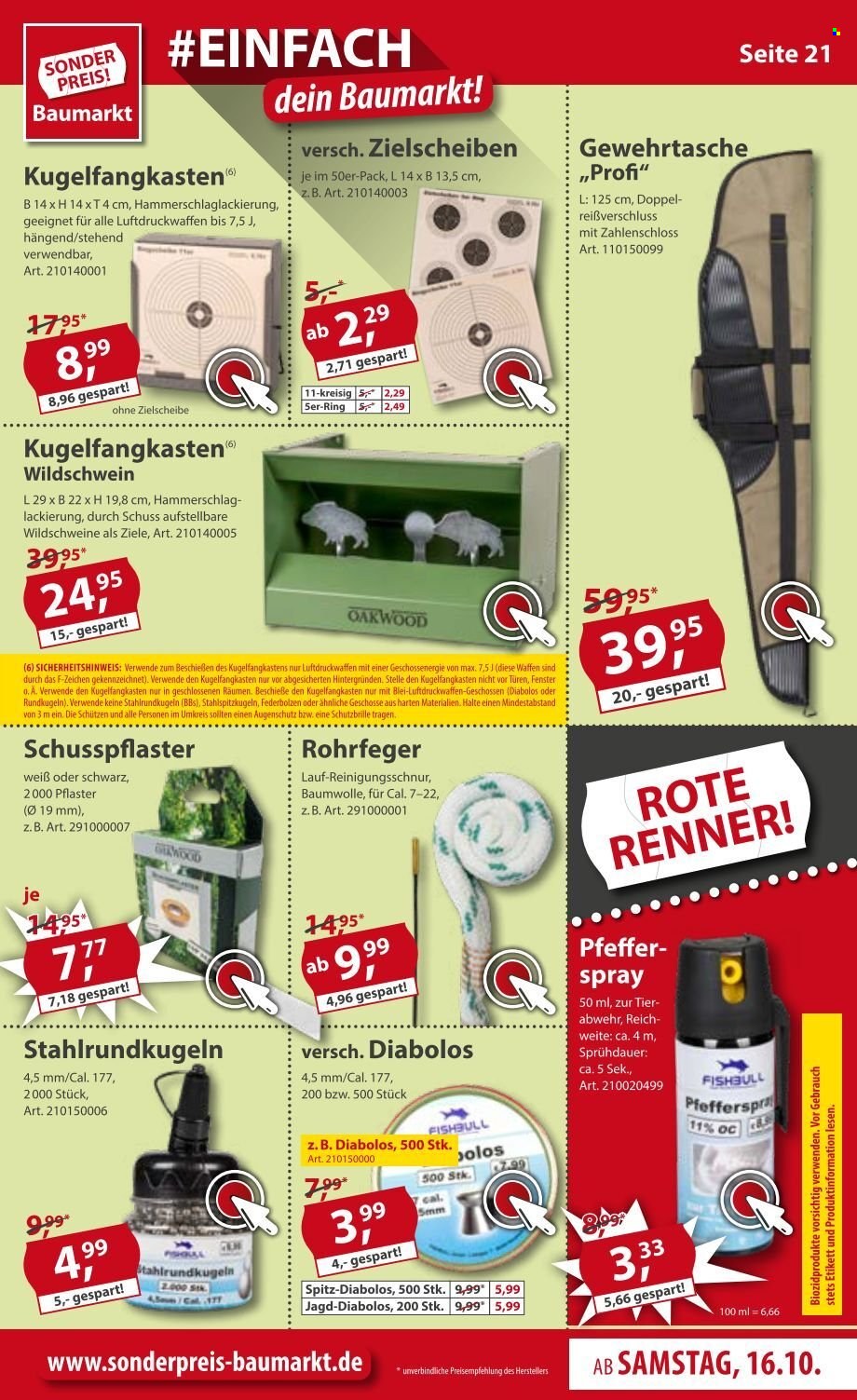 Sonderpreis-Baumarkt Prospekte  - 16.10.2021 - 22.10.2021. Seite 21