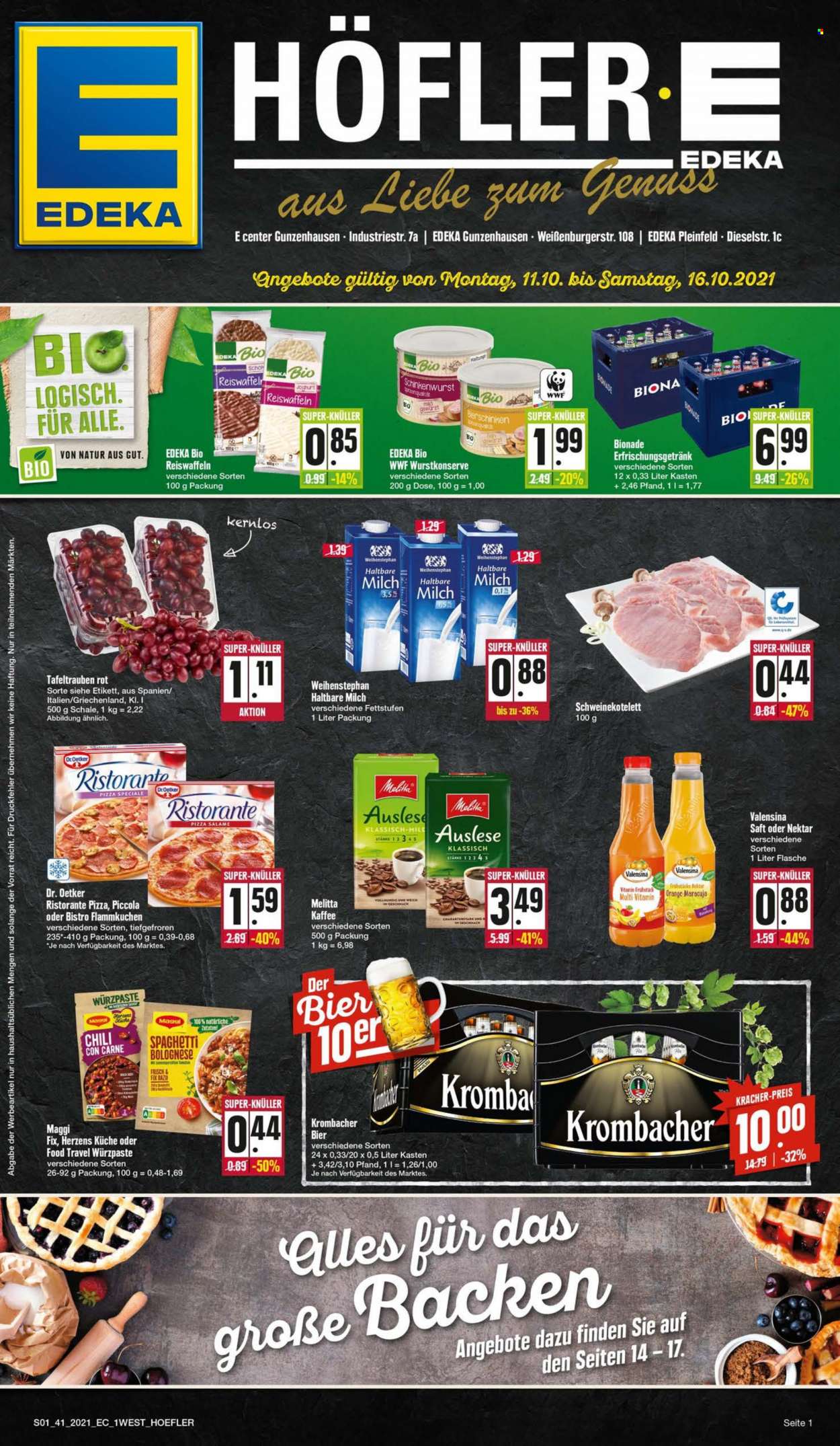 Edeka Prospekte  - 11.10.2021 - 16.10.2021. Seite 1