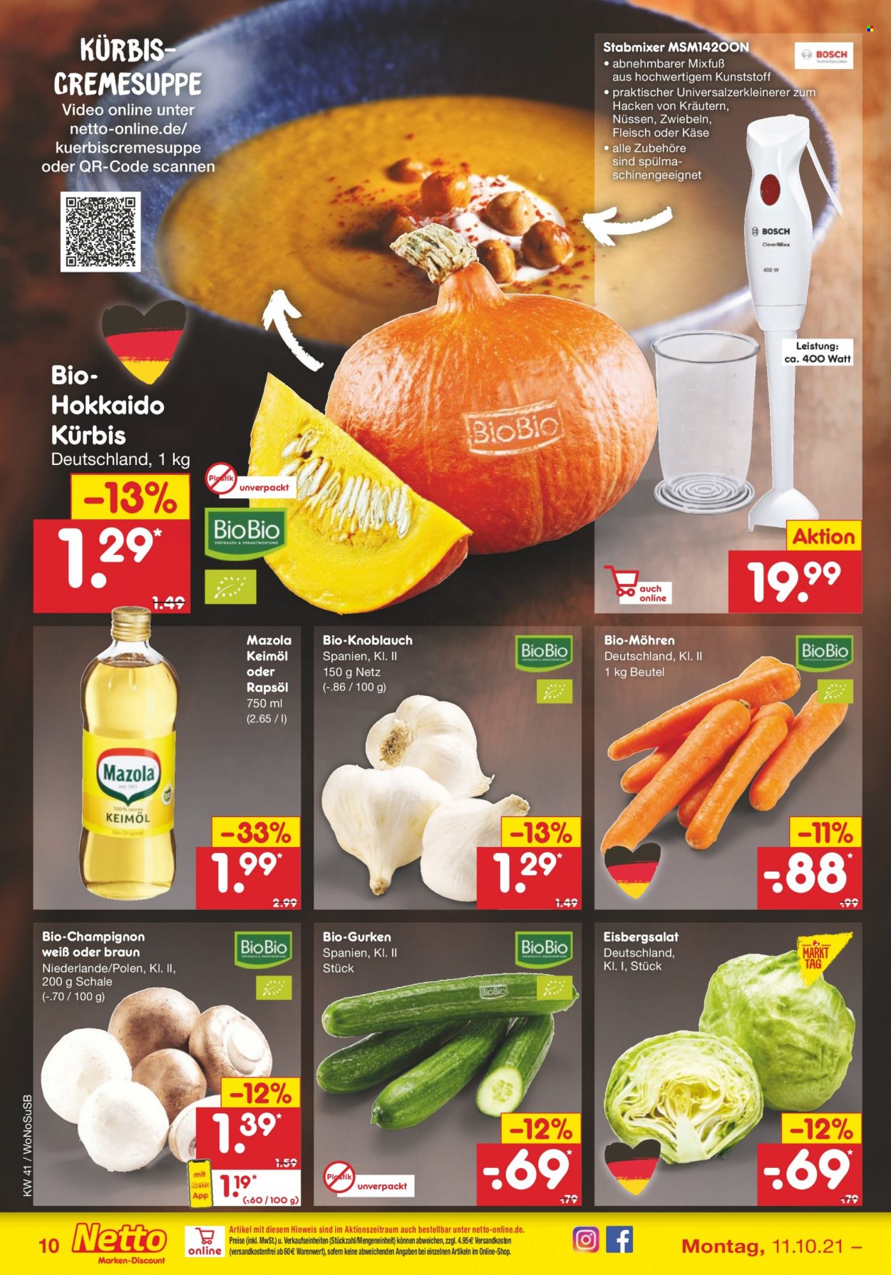 Netto Marken-Discount Prospekte  - 11.10.2021 - 16.10.2021. Seite 10