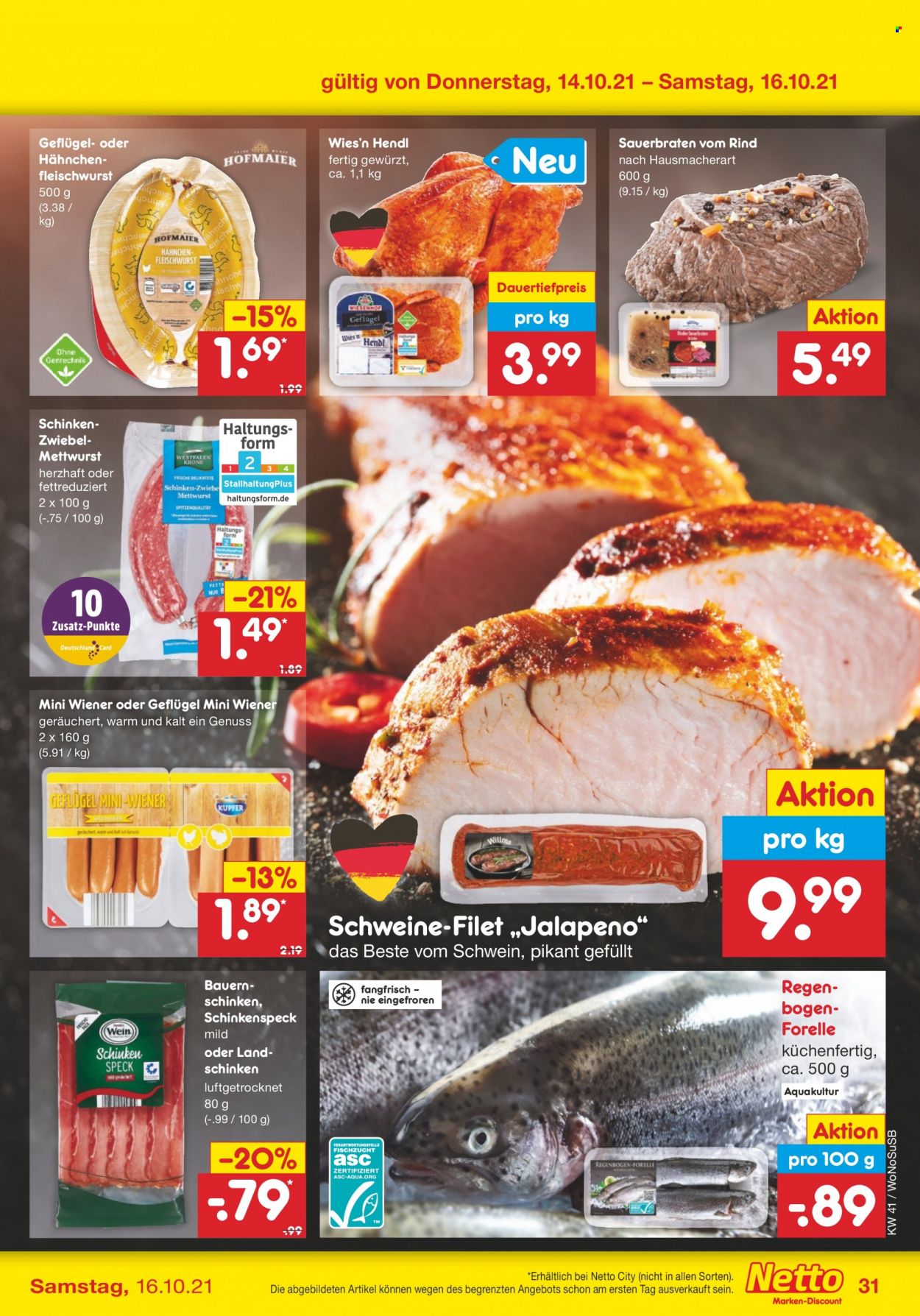 Netto Marken-Discount Prospekte  - 11.10.2021 - 16.10.2021. Seite 31