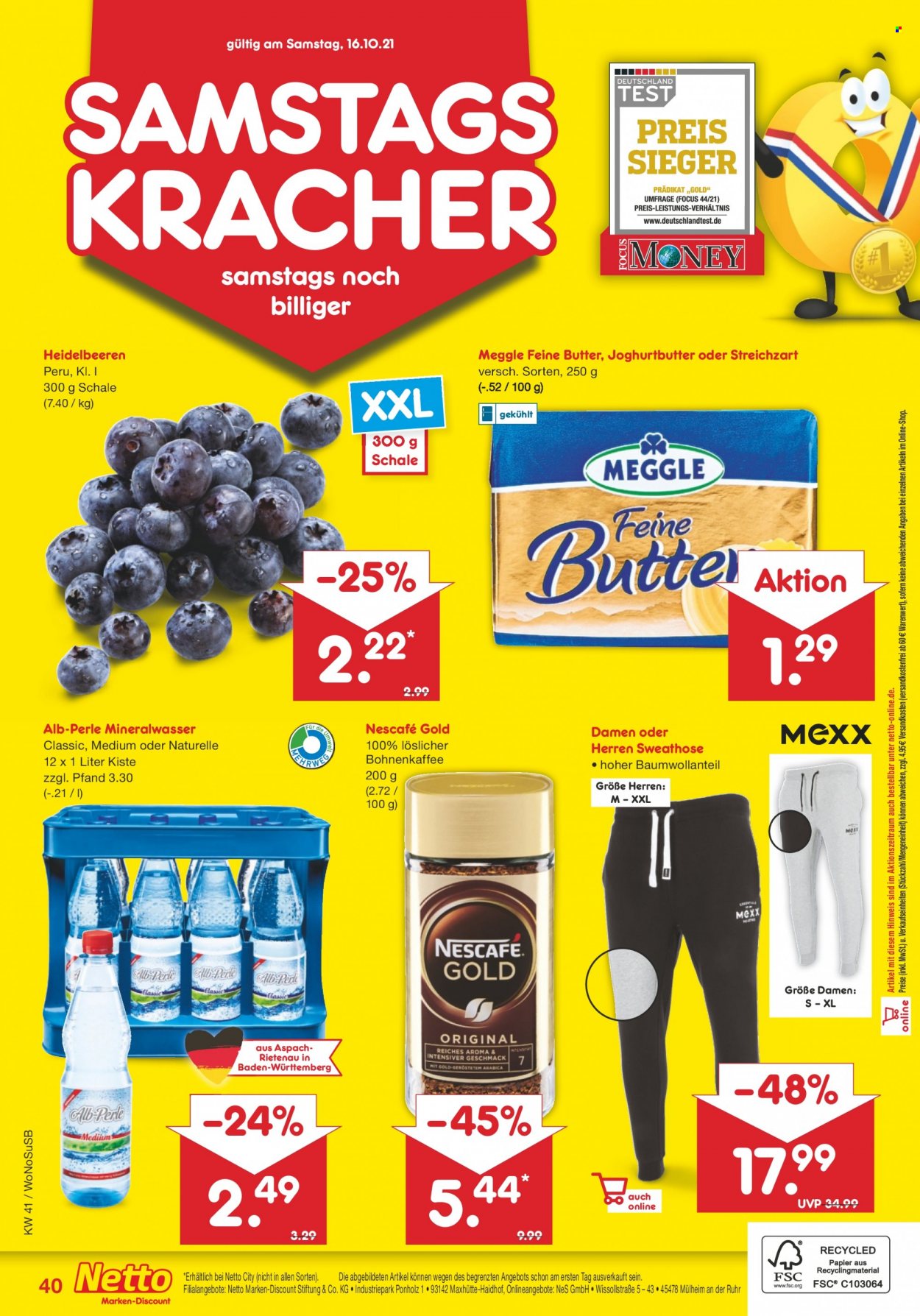Netto Marken-Discount Prospekte  - 11.10.2021 - 16.10.2021. Seite 40