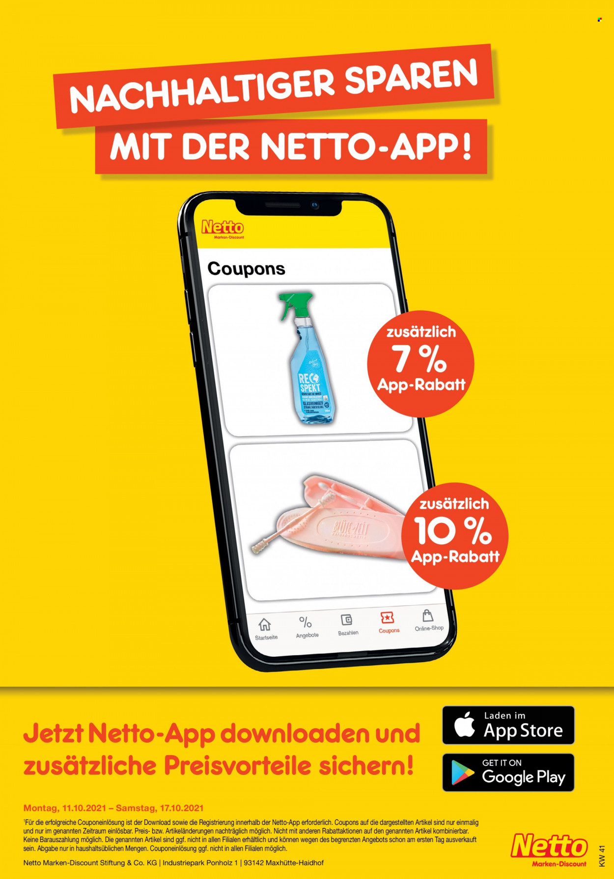 Netto Marken-Discount Prospekte  - 11.10.2021 - 16.10.2021. Seite 41