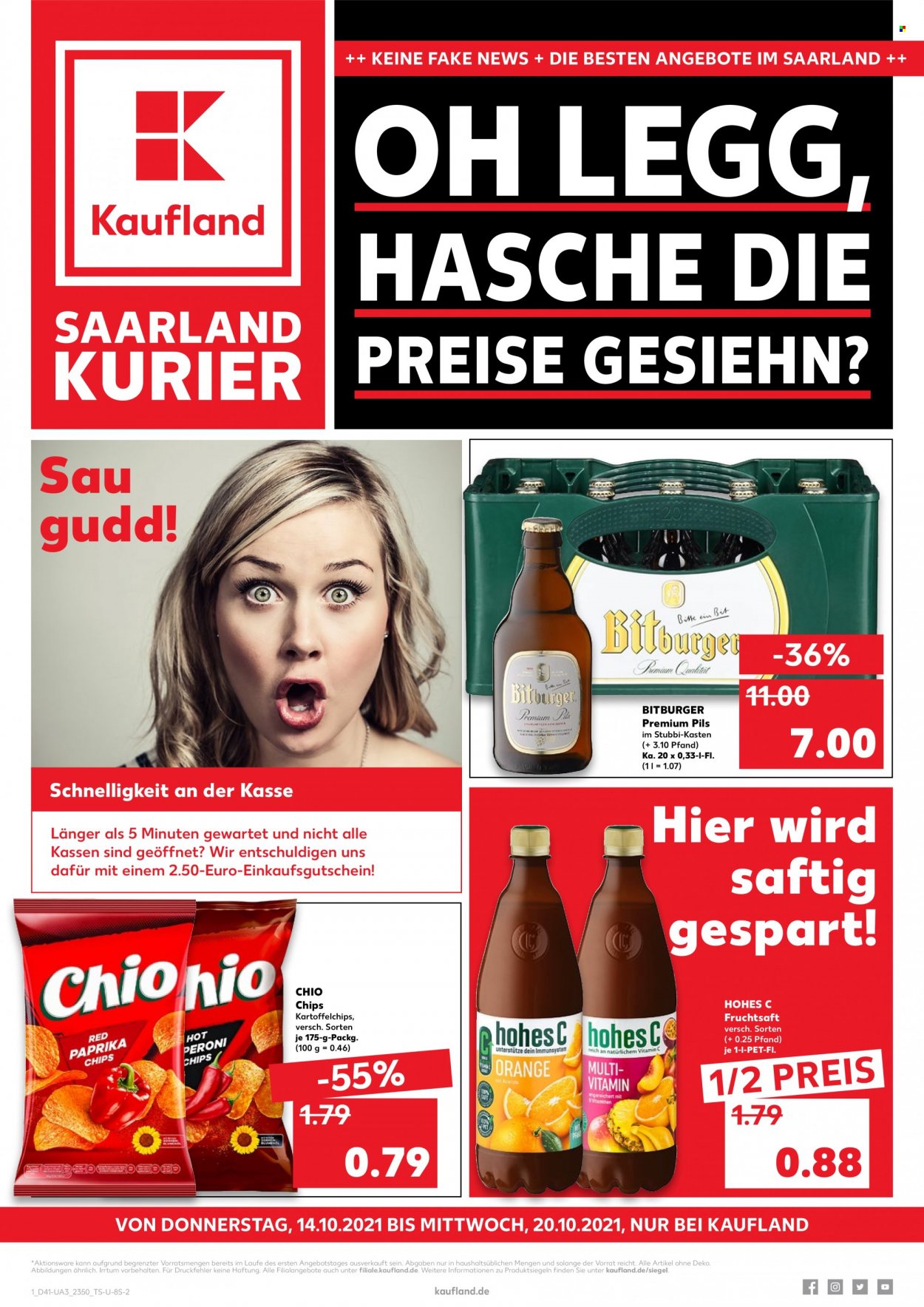 Kaufland Prospekte  - 14.10.2021 - 20.10.2021. Seite 1