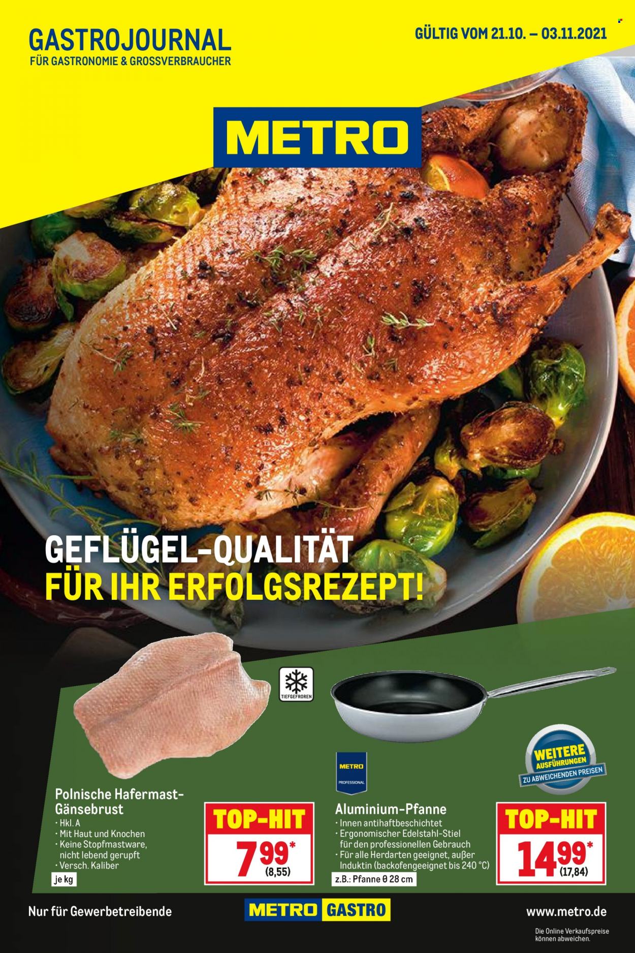 Metro Prospekte  - 21.10.2021 - 3.11.2021. Seite 1