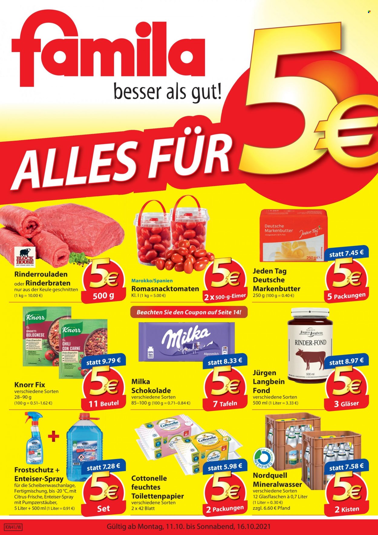 famila Prospekte  - 11.10.2021 - 16.10.2021. Seite 1