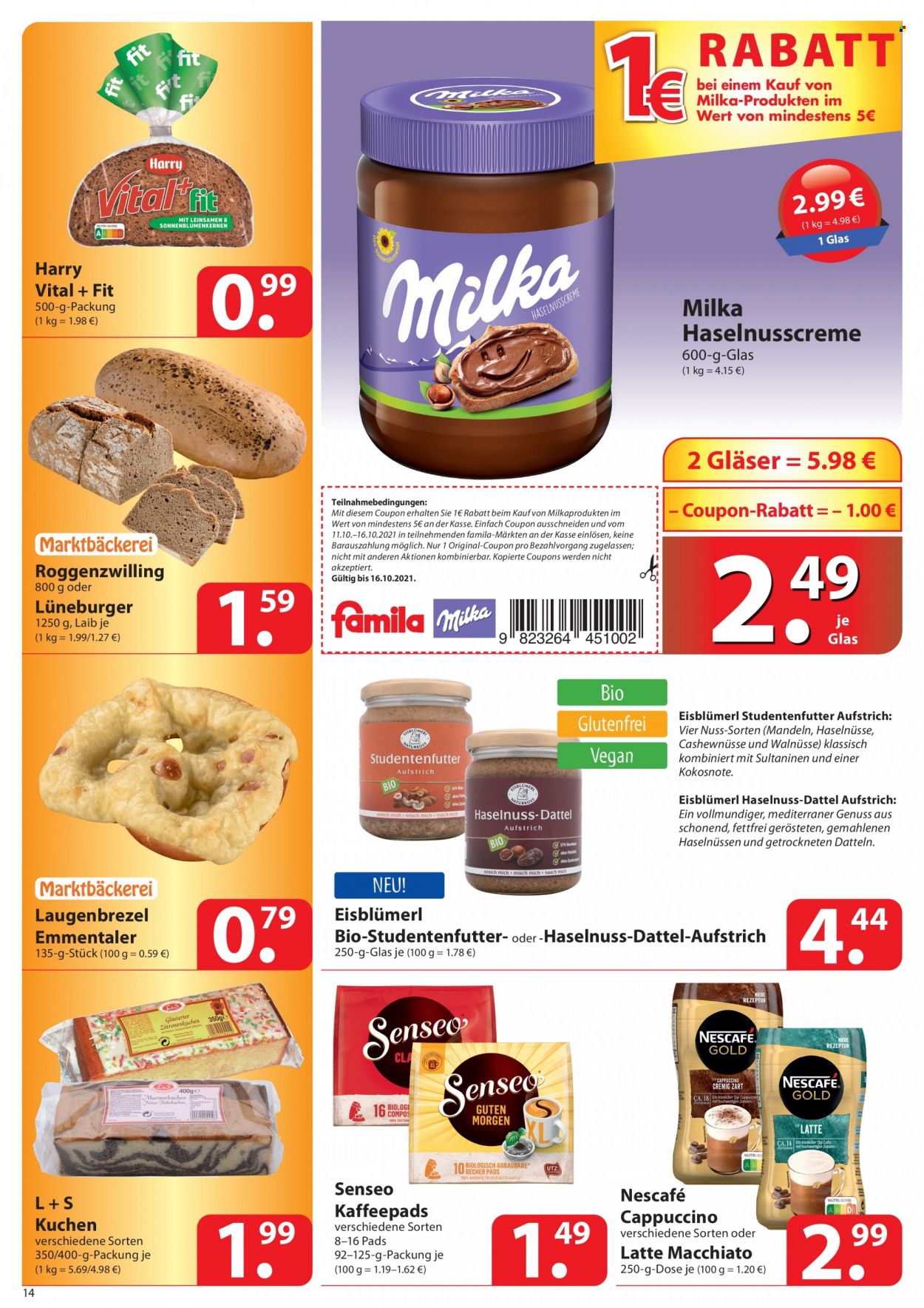 famila Prospekte  - 11.10.2021 - 16.10.2021. Seite 14