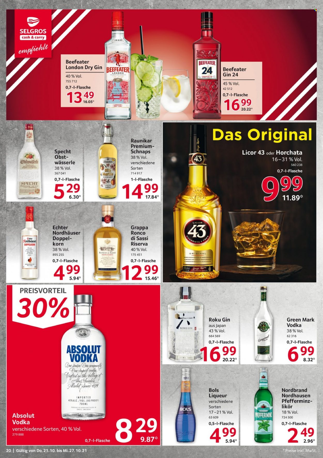 Selgros Prospekte  - 21.10.2021 - 27.10.2021. Seite 20