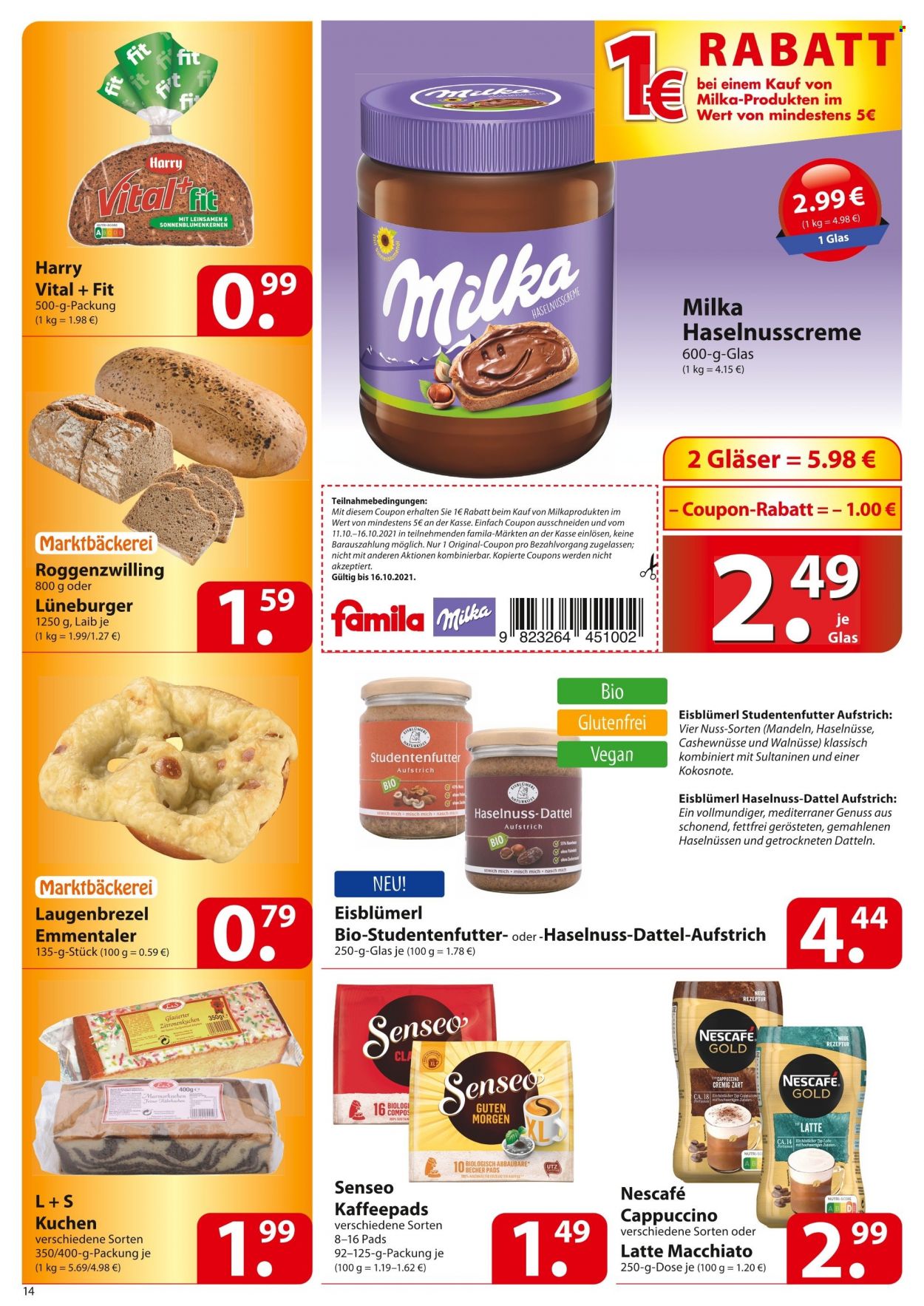 famila Prospekte  - 11.10.2021 - 16.10.2021. Seite 14