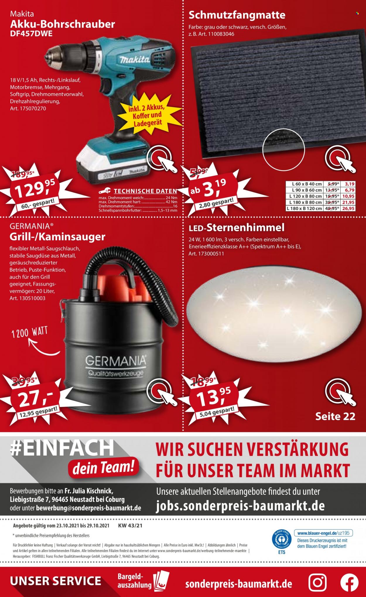 Sonderpreis-Baumarkt Prospekte  - 23.10.2021 - 29.10.2021. Seite 22