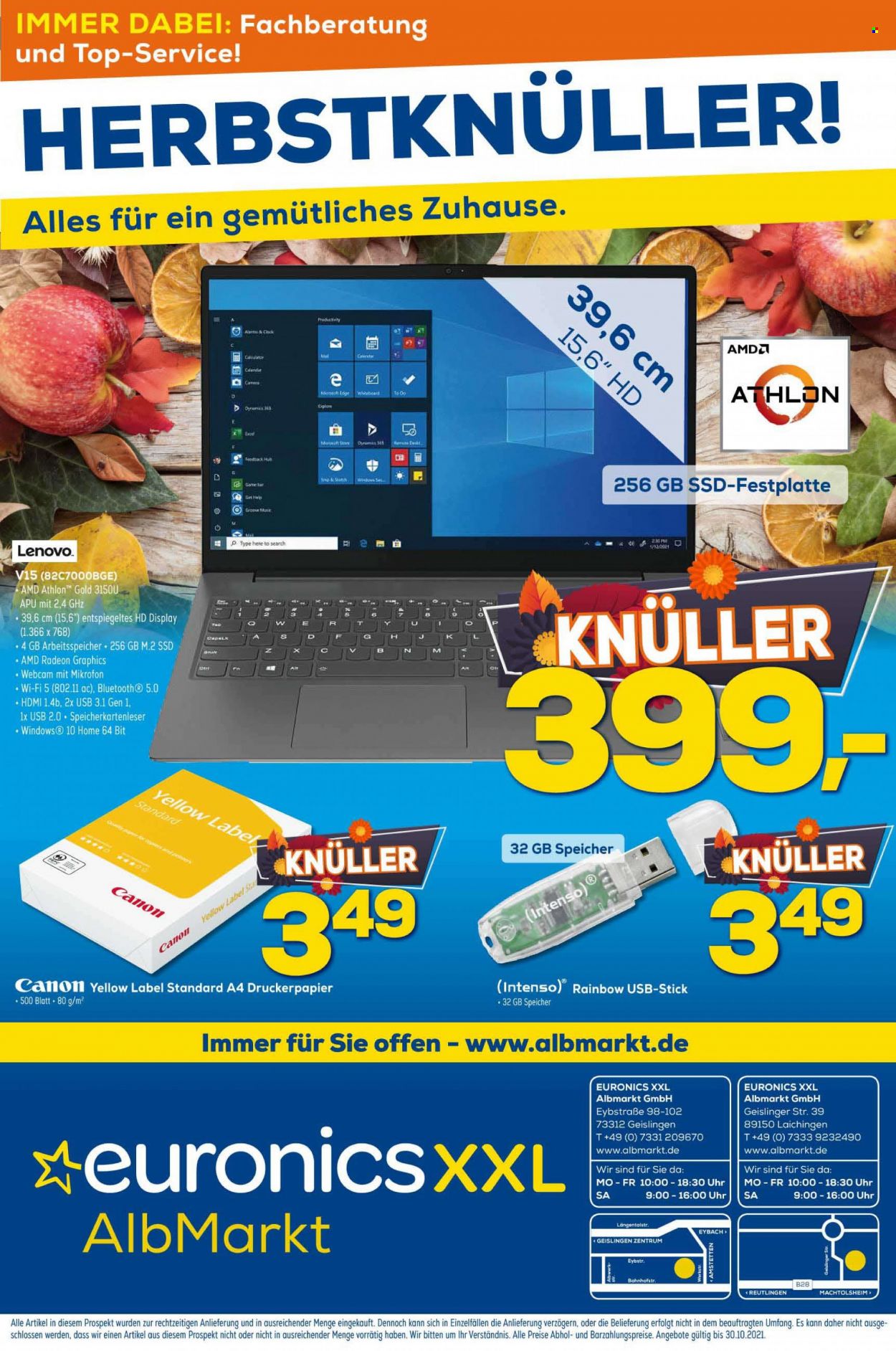 Euronics Prospekte  - 16.10.2021 - 30.10.2021. Seite 1