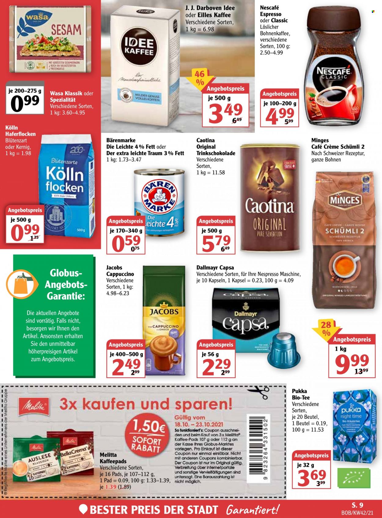 Globus Prospekte  - 18.10.2021 - 23.10.2021. Seite 9
